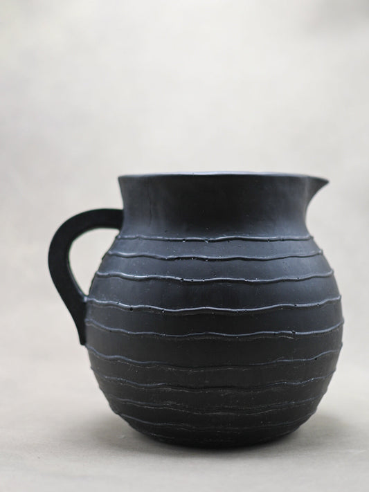 Black Ceramic Jug