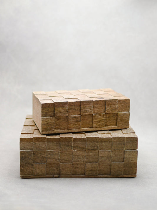 Checkered Wood Box