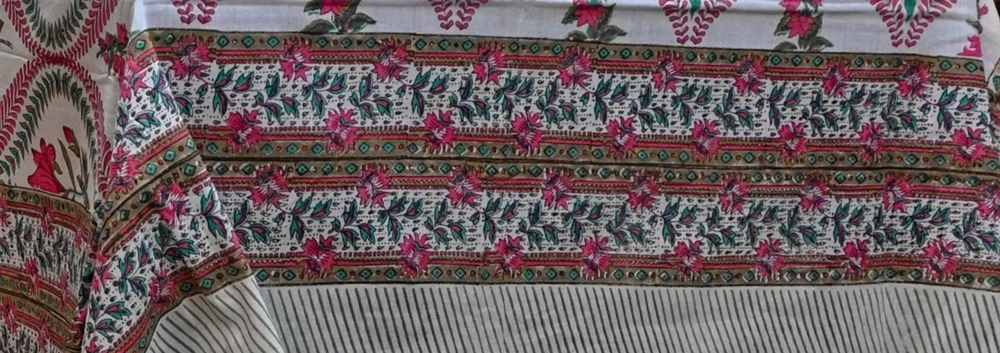 Shop Daphne Floral Block Print Tablecloth Online