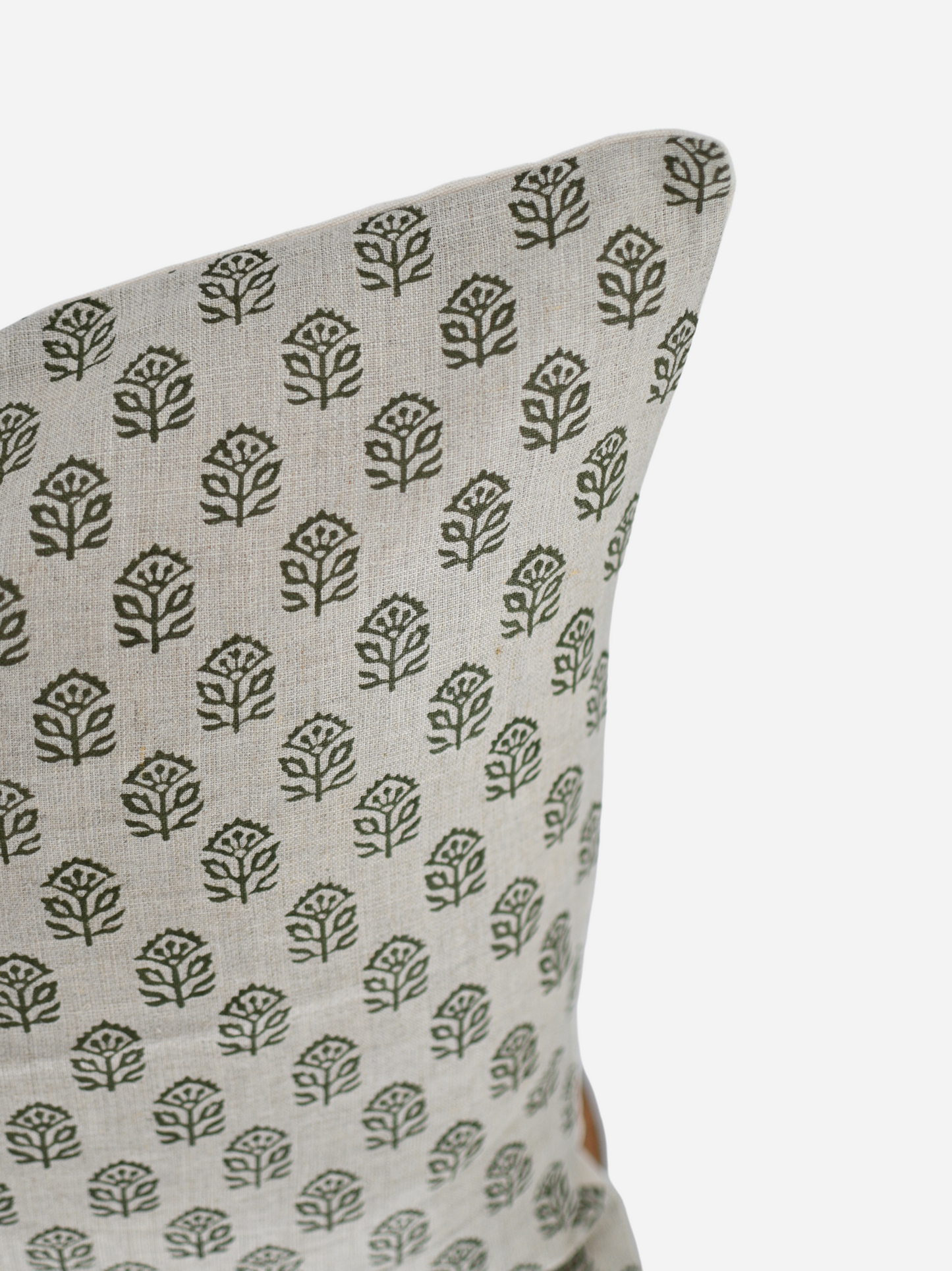 Handmade Garland Block Print Pillow