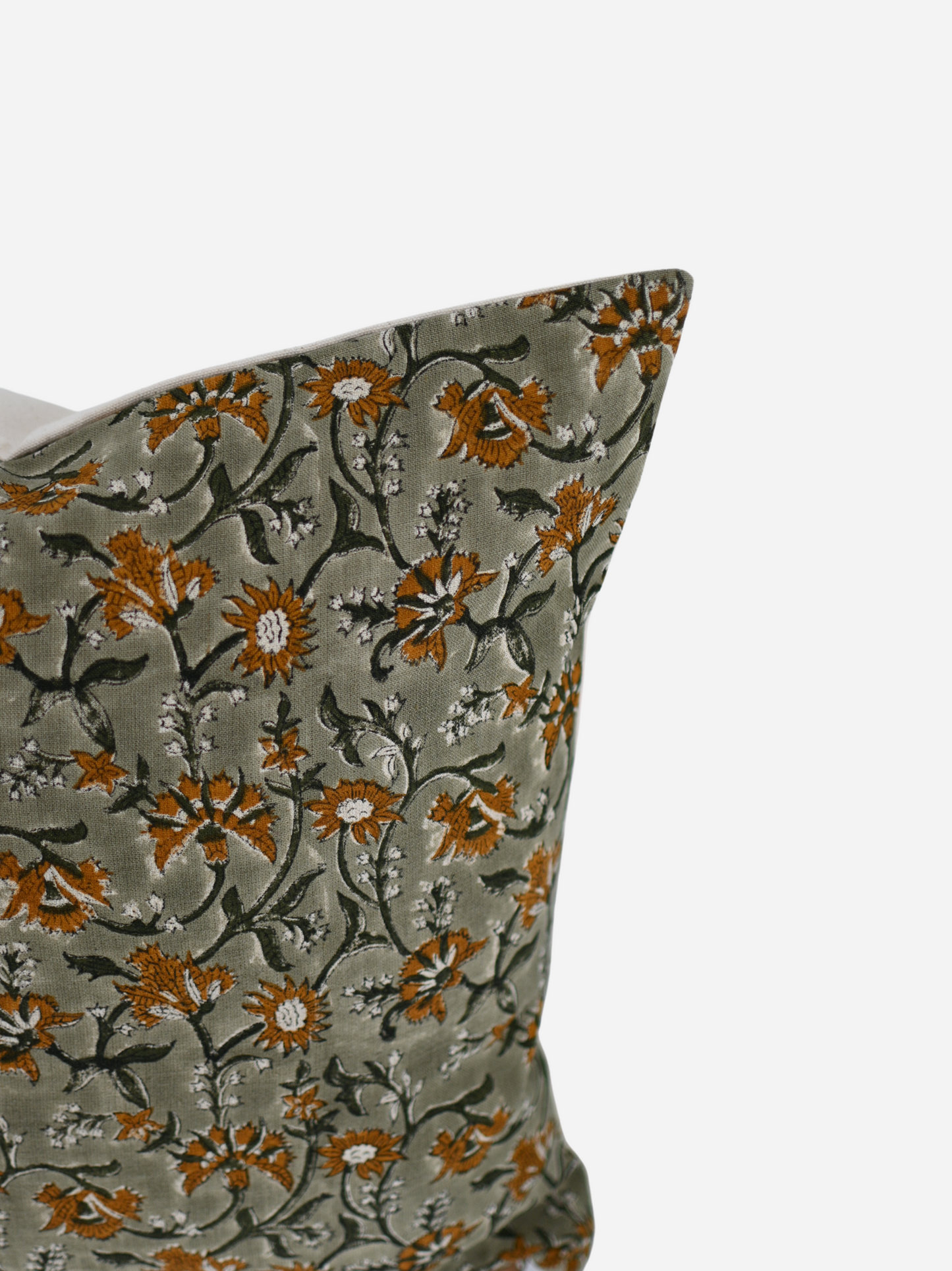 Handmade Rita Block Print Pillow