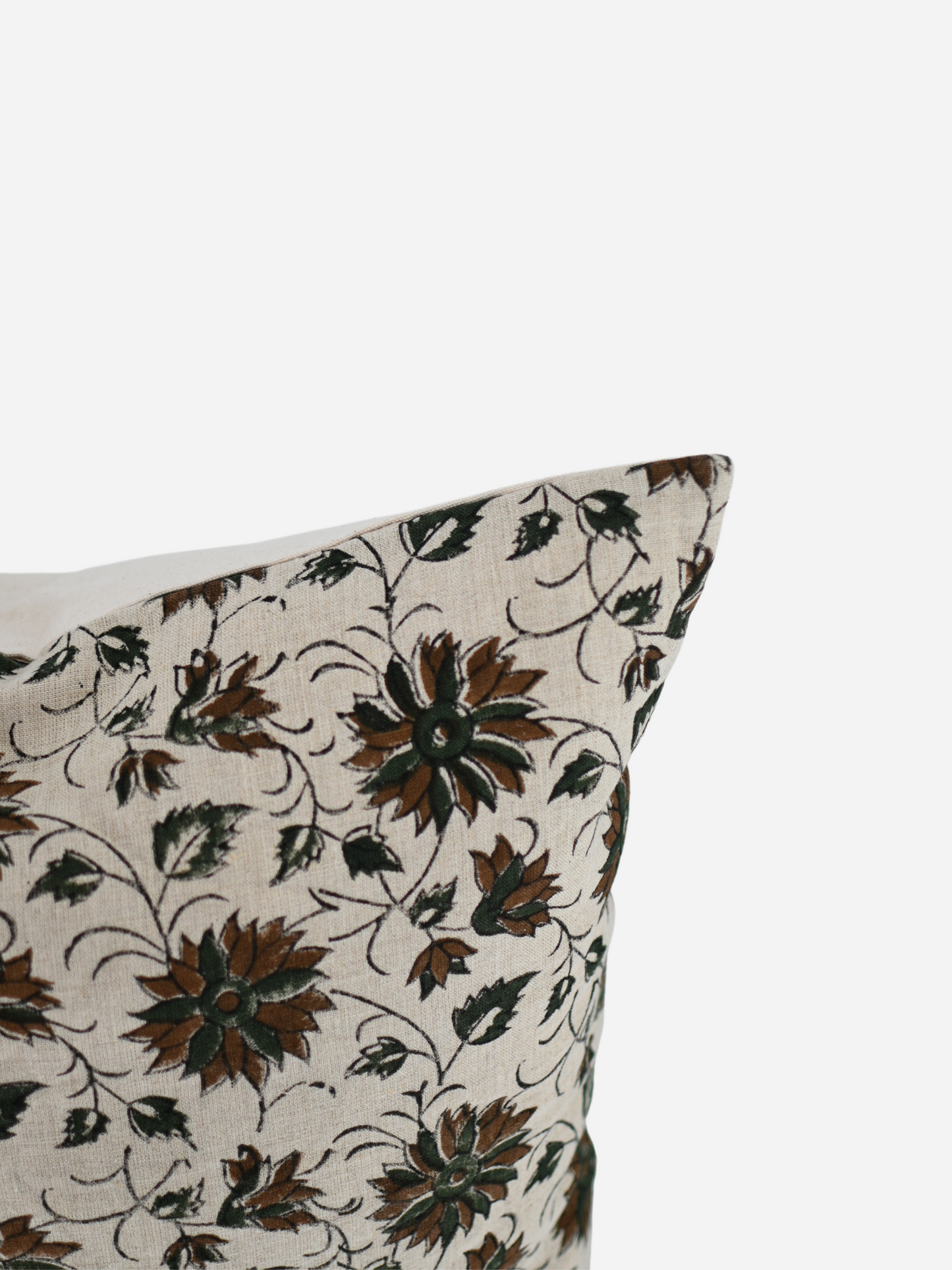 Zinnia Block Print Pillow Cover
