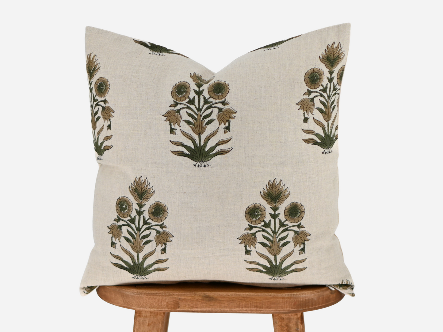 Marigold Block Print Pillow Cover