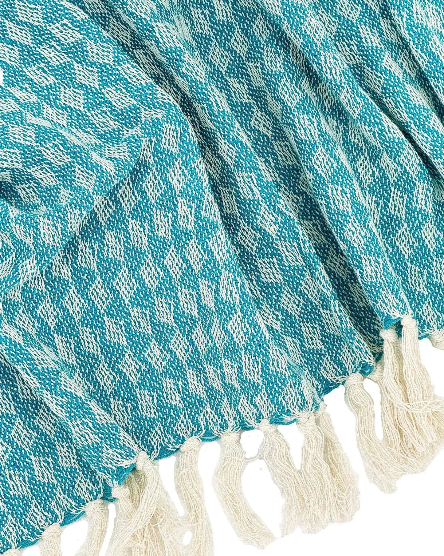 Cara Handloom Throw Blanket with Tassels - Maple Village Lane