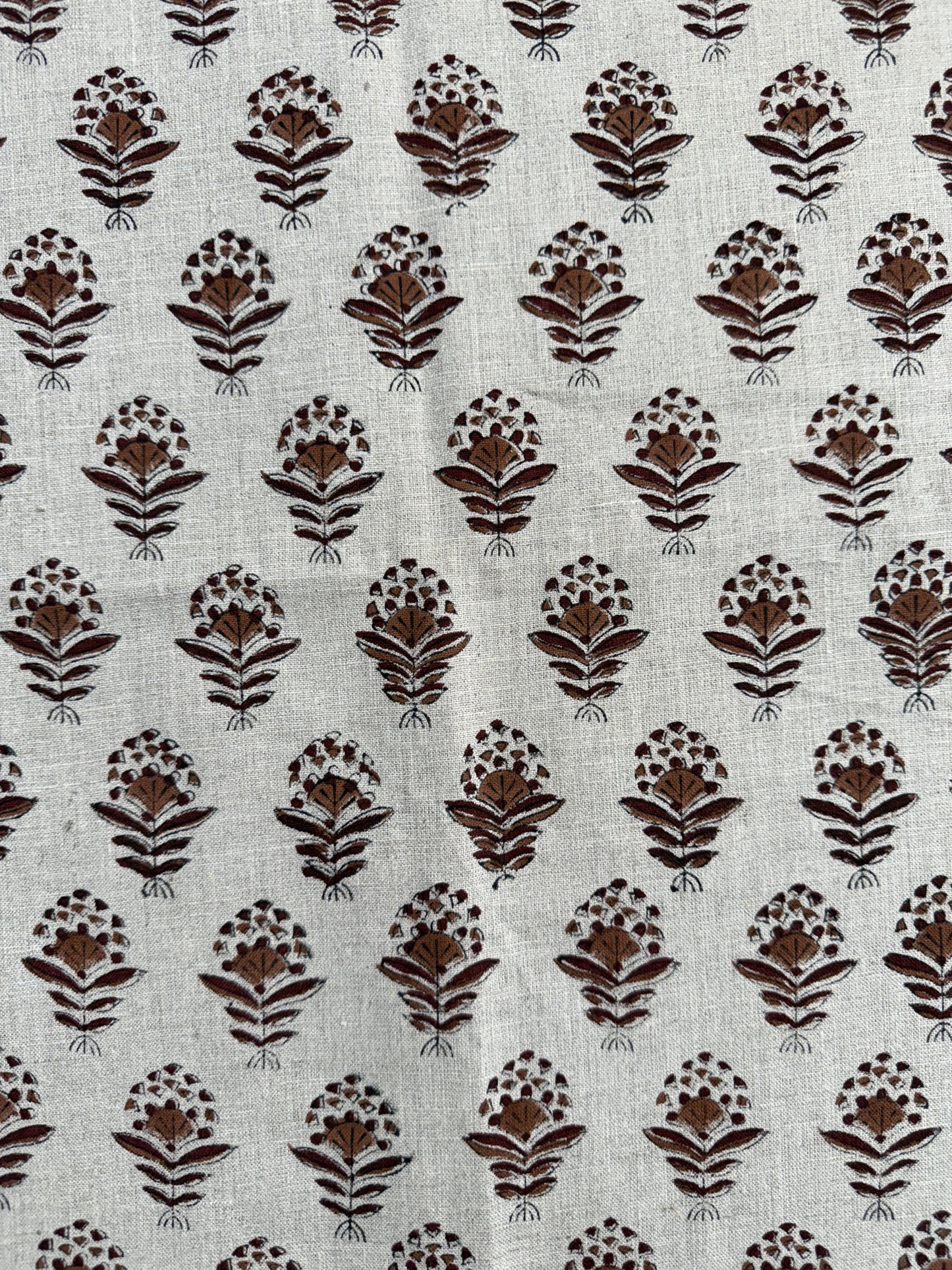 Nitika Block Print Heavy Linen Fabric for Designer Upholstery