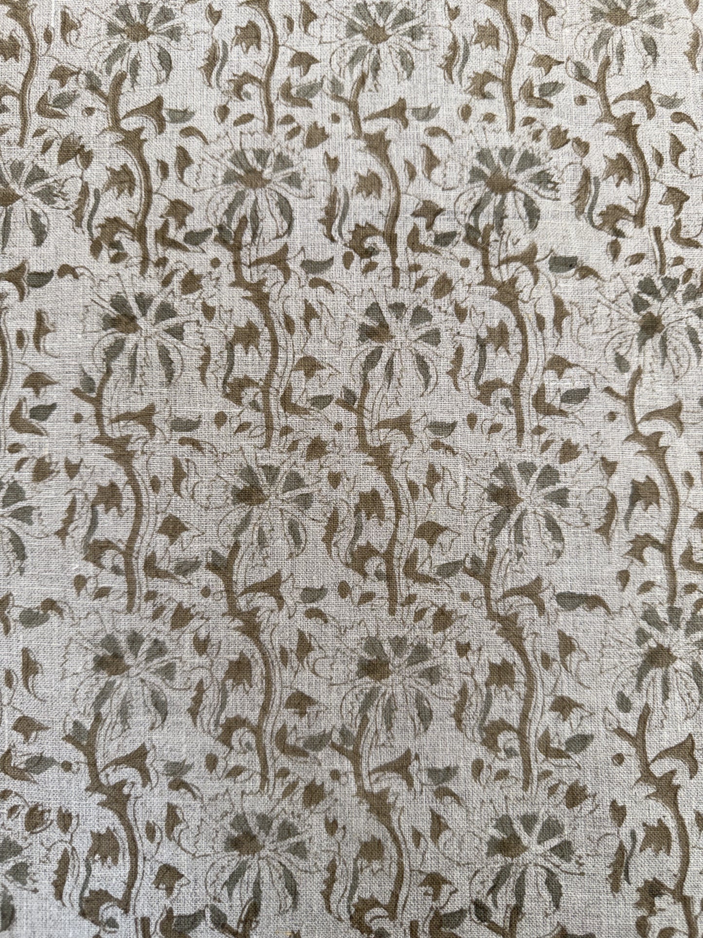 Block Print Handloom Linen Fabric Upholstery Fabric, Pillow Cover Fabric, Curtains ,Craft Use Fabric