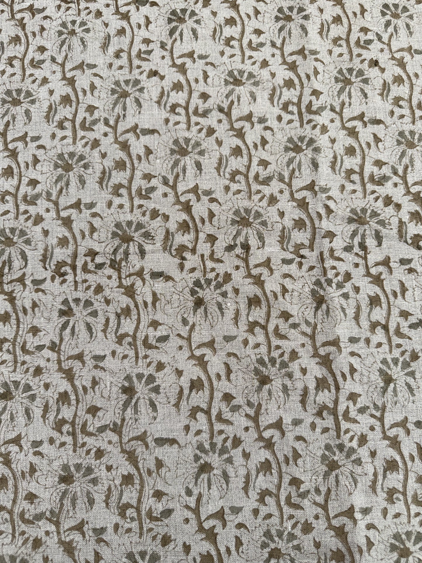Block Print Handloom Linen Fabric Upholstery Fabric, Pillow Cover Fabric, Curtains ,Craft Use Fabric