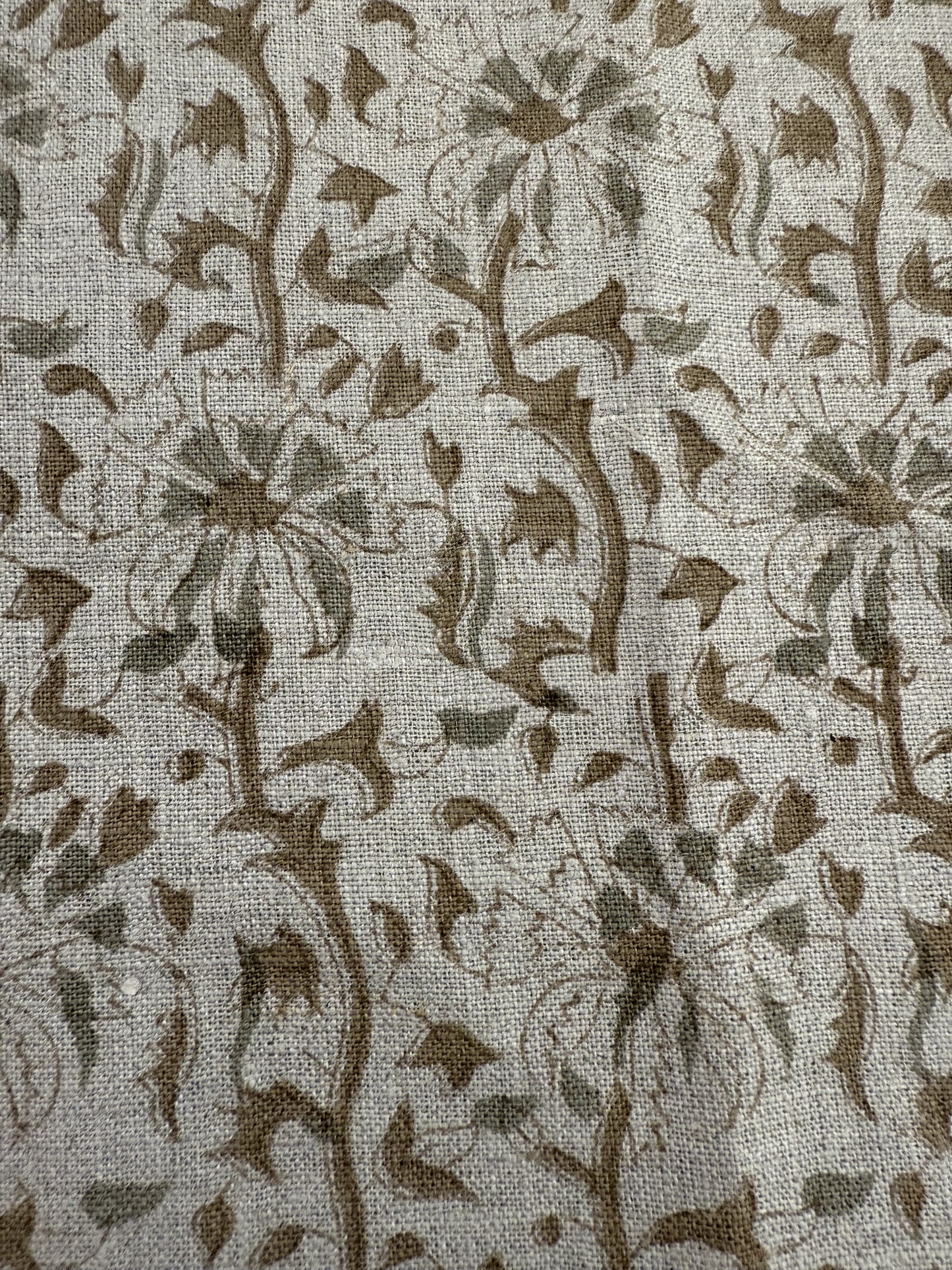 Block Print Handloom Linen Fabric Upholstery Fabric, Pillow Cover Fabric, Curtains ,Craft Use Fabric