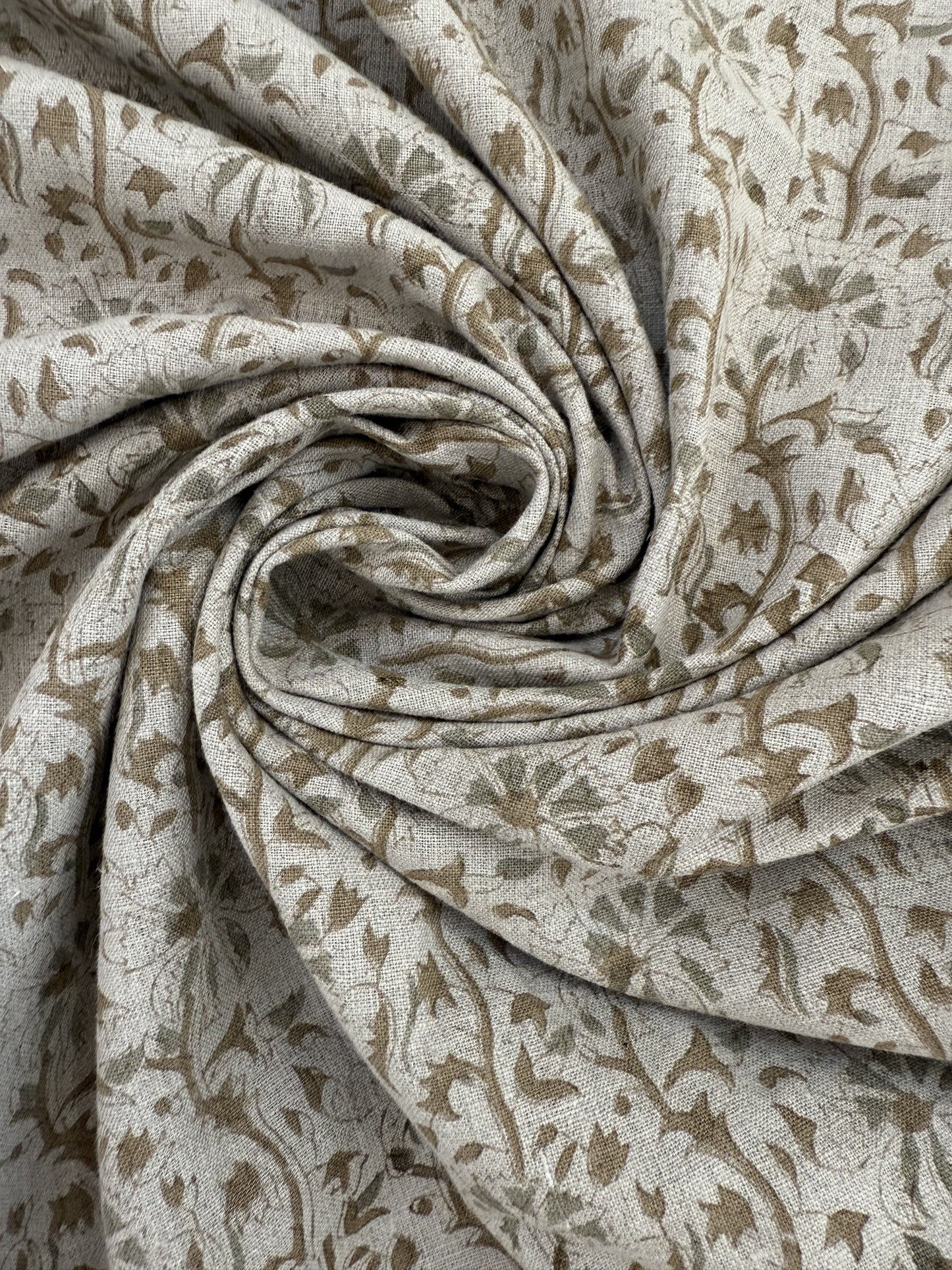 Block Print Handloom Linen Fabric Upholstery Fabric, Pillow Cover Fabric, Curtains ,Craft Use Fabric