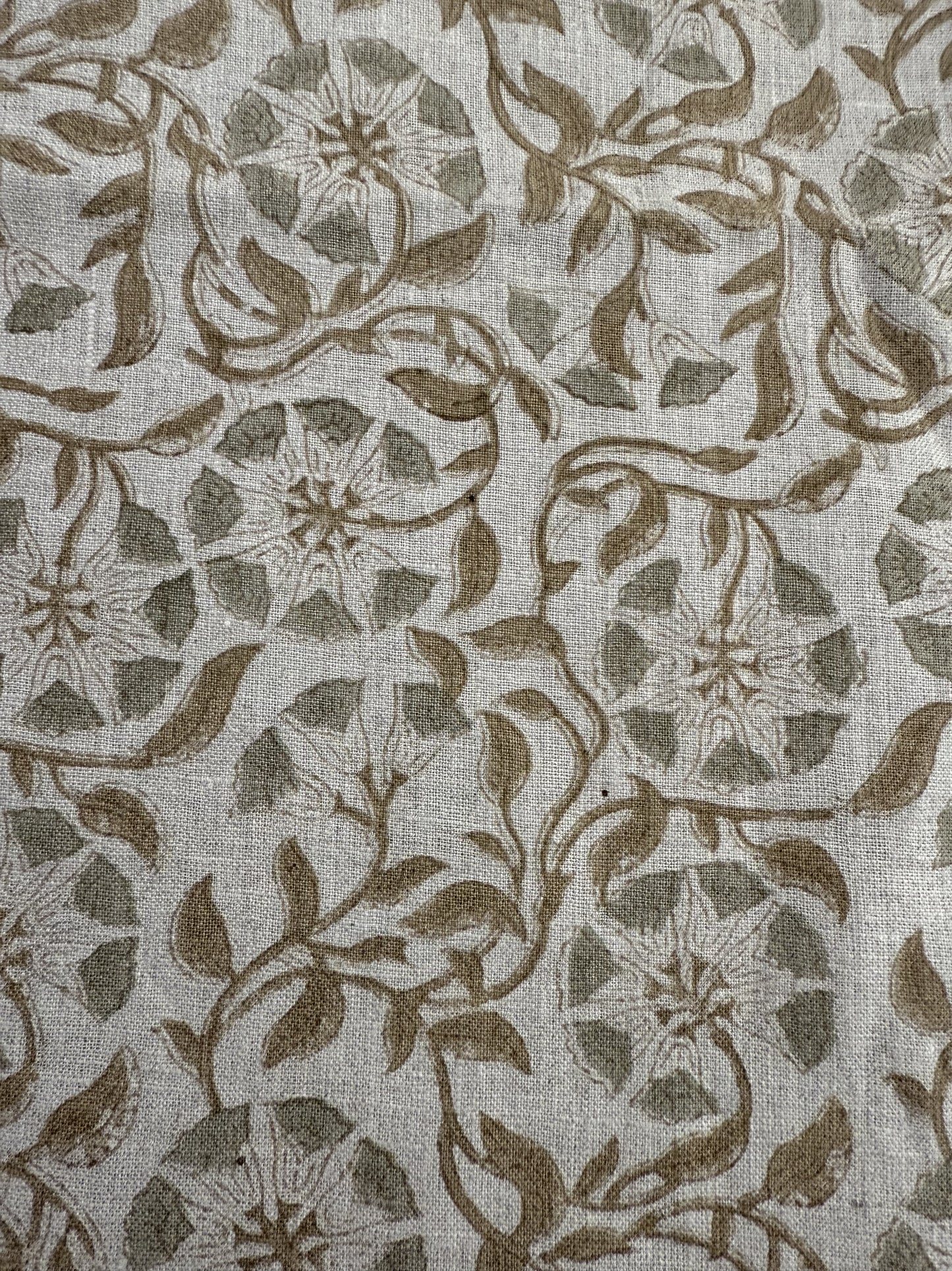 Block Print Handloom Linen Fabric Upholstery Fabric, Pillow Cover Fabric, Curtains ,Craft Use Fabric