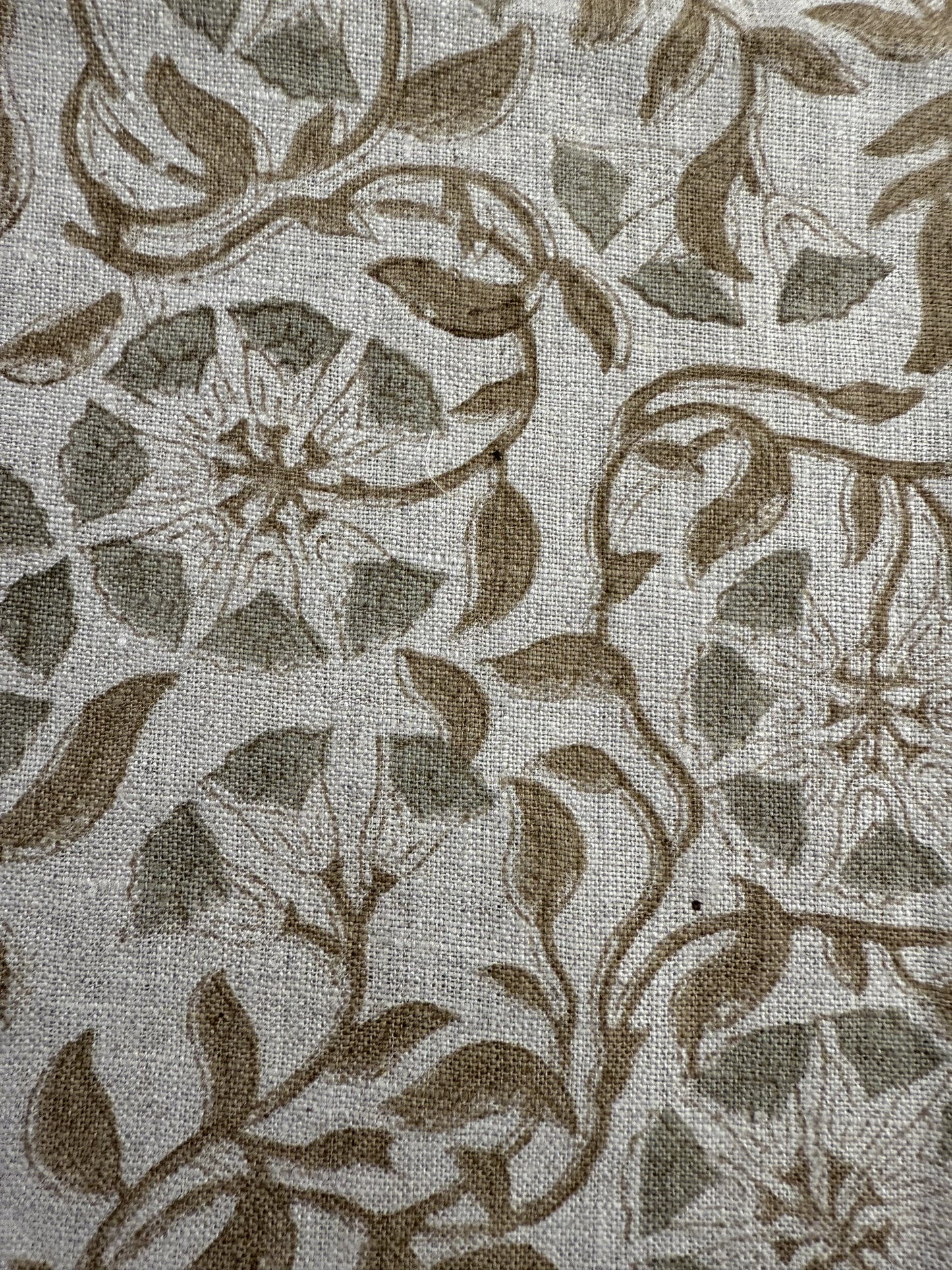 Block Print Handloom Linen Fabric Upholstery Fabric, Pillow Cover Fabric, Curtains ,Craft Use Fabric