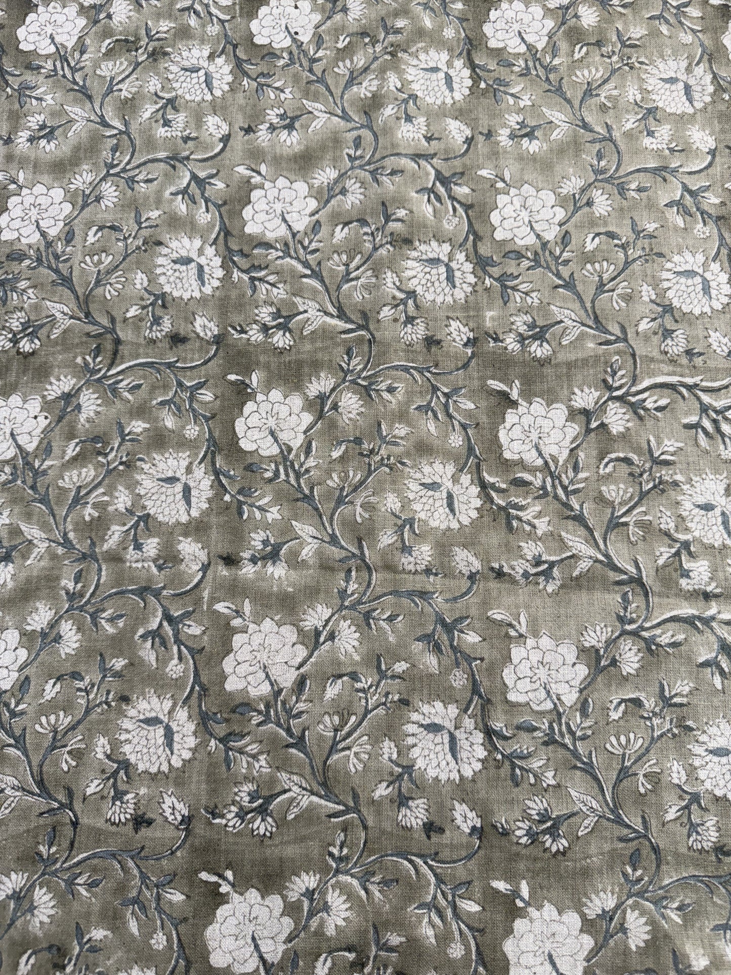 Block Print Handloom Linen Fabric Upholstery Fabric, Pillow Cover Fabric, Curtains ,Craft Use Fabric