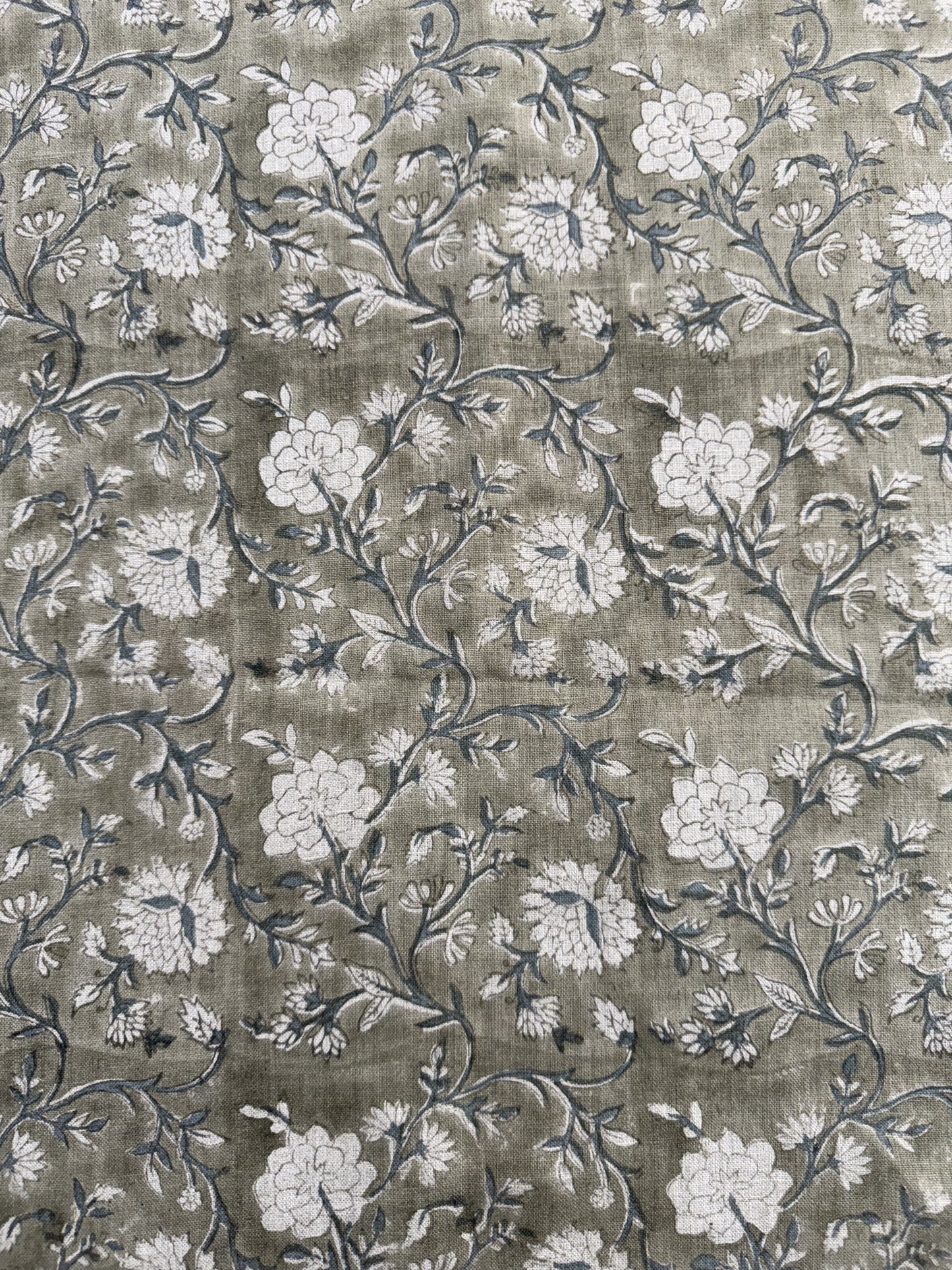 Block Print Handloom Linen Fabric Upholstery Fabric, Pillow Cover Fabric, Curtains ,Craft Use Fabric