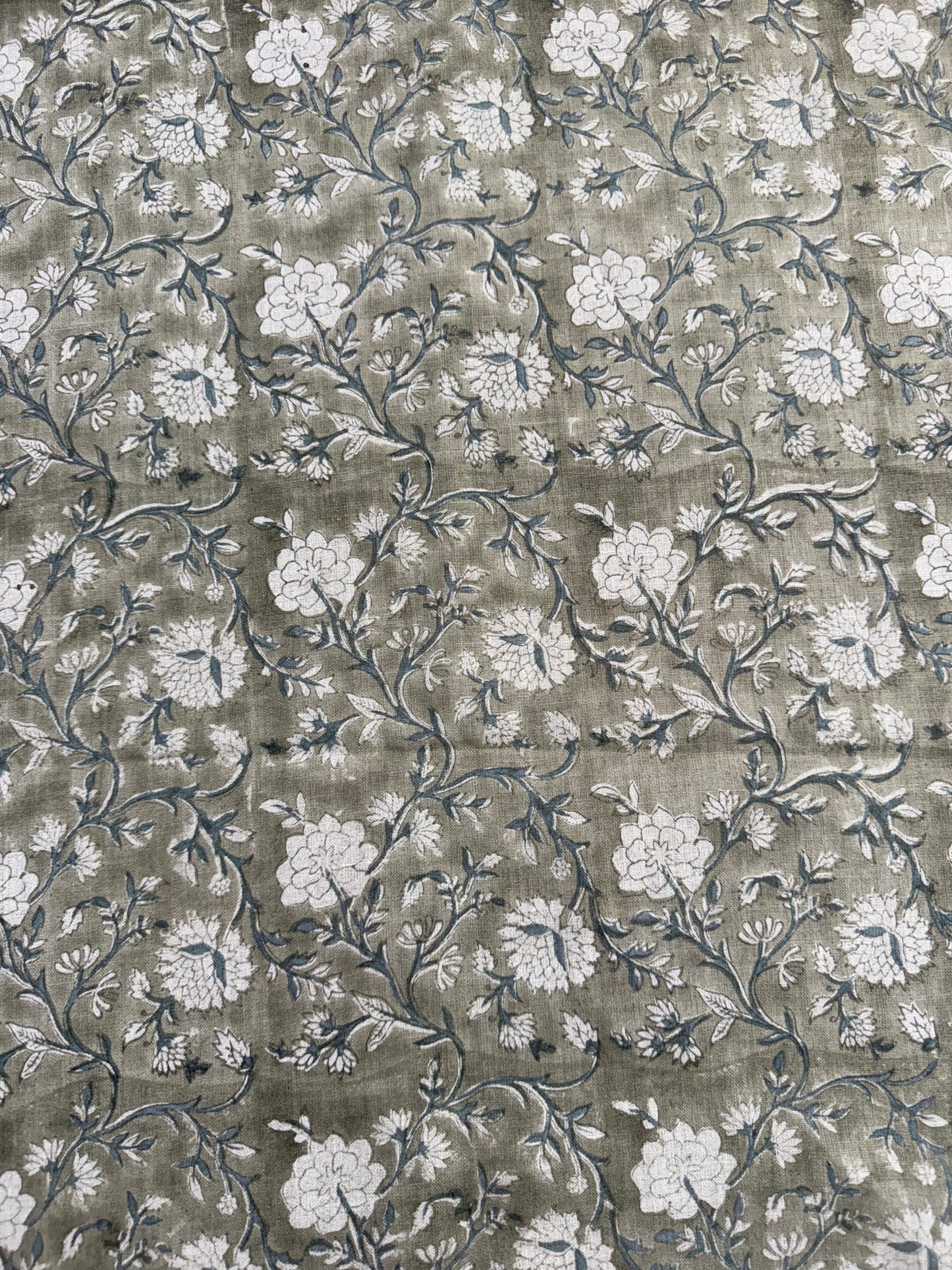 Block Print Handloom Linen Fabric Upholstery Fabric, Pillow Cover Fabric, Curtains ,Craft Use Fabric