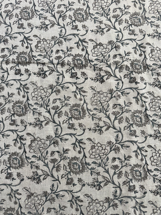 Lila Hand Block Printed Linen