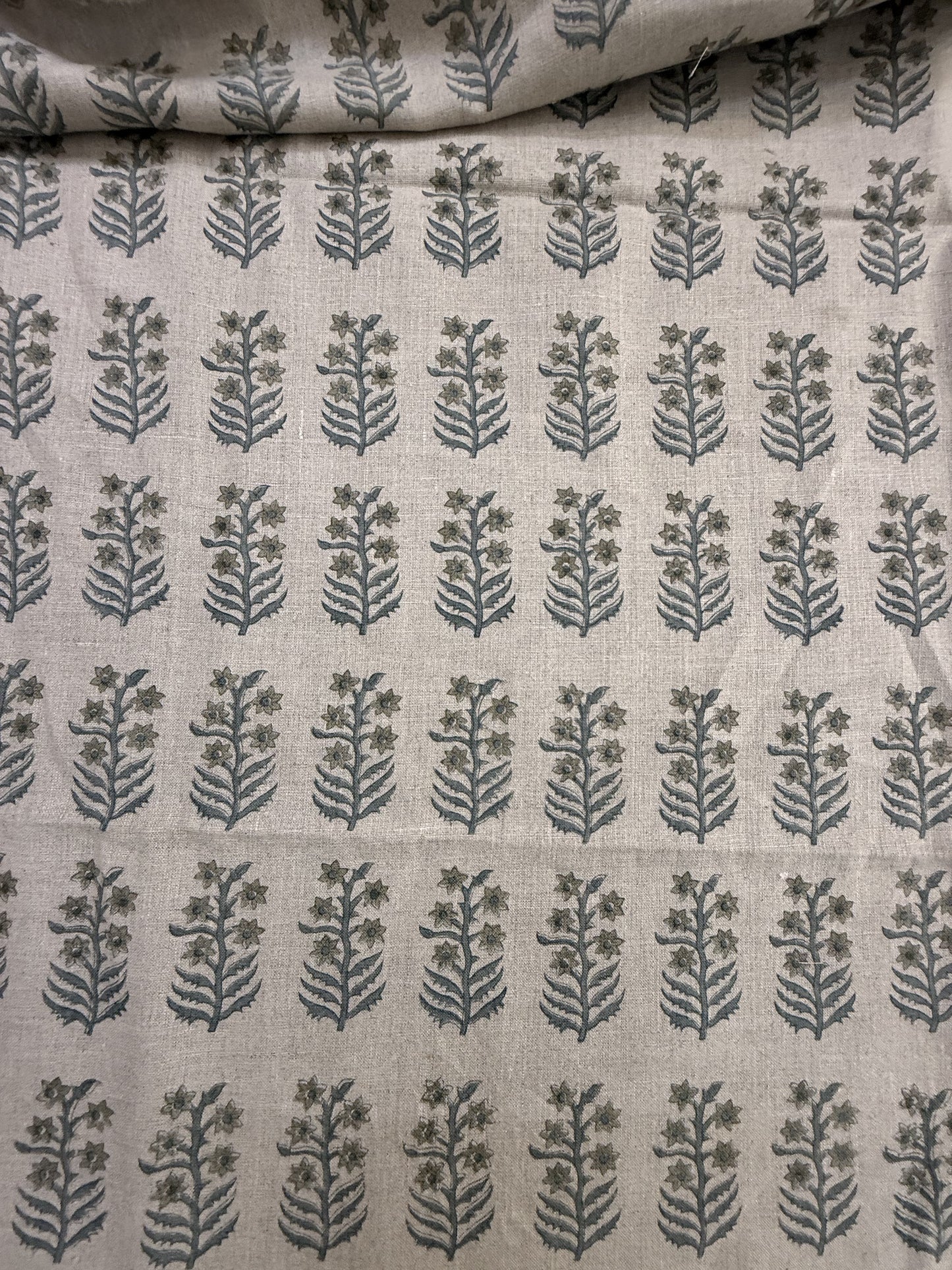 Sylvie Hand Block Printed Linen