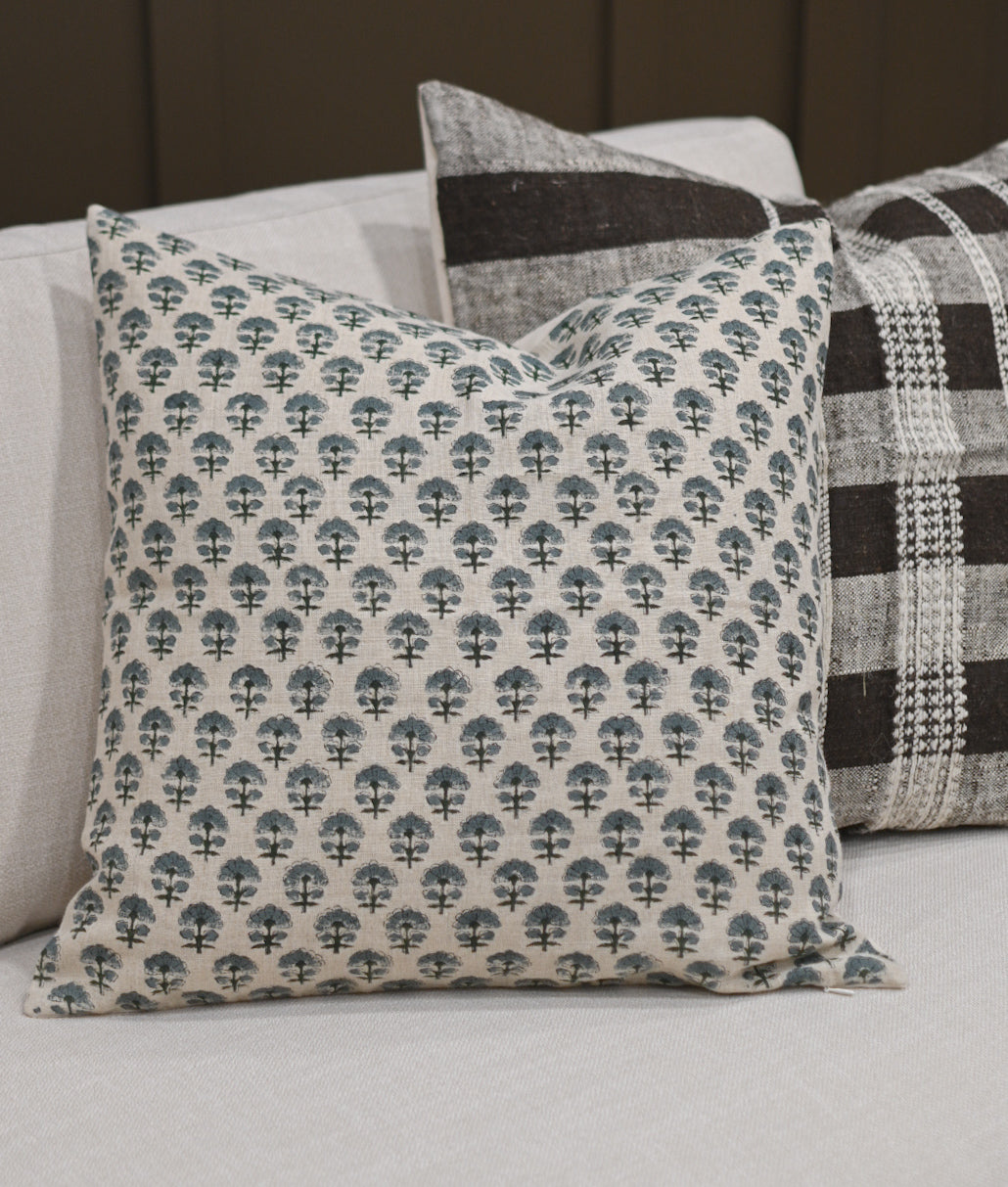 Rupert Block Print Pillow Cover