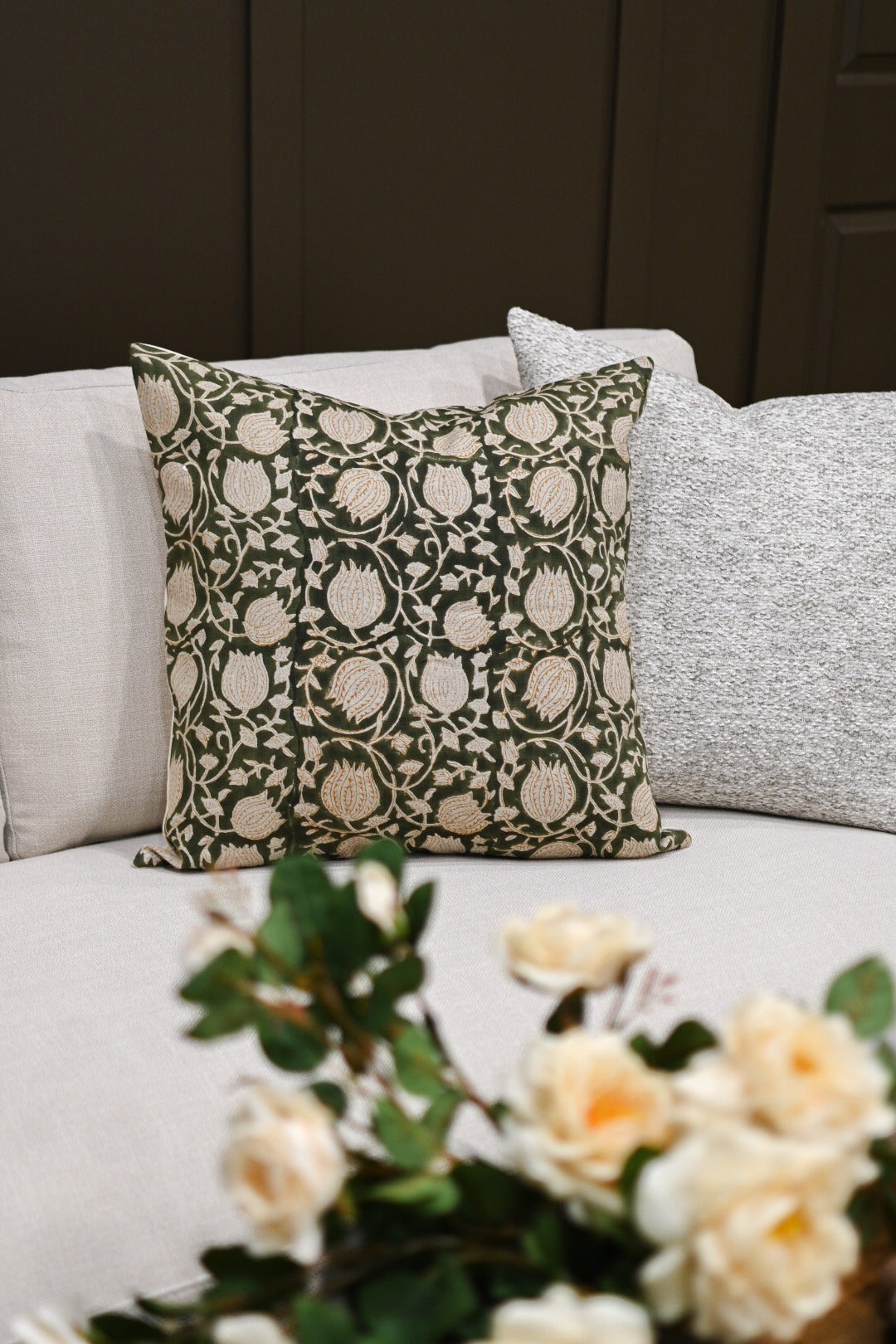Vivienne Block Print Cushion Cover