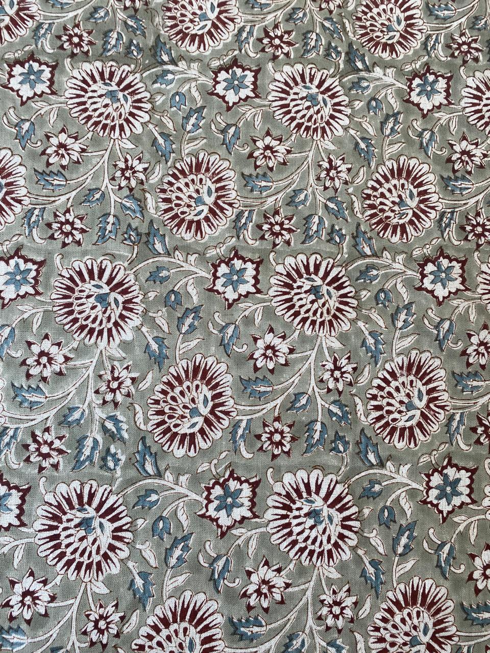 Julie Block Print Handloom Linen Upholstery Fabric