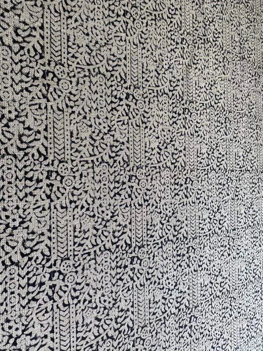 Linen fabric, Fabric by yard, Hand printed fabric, Block Print Fabric, Indian Fabric