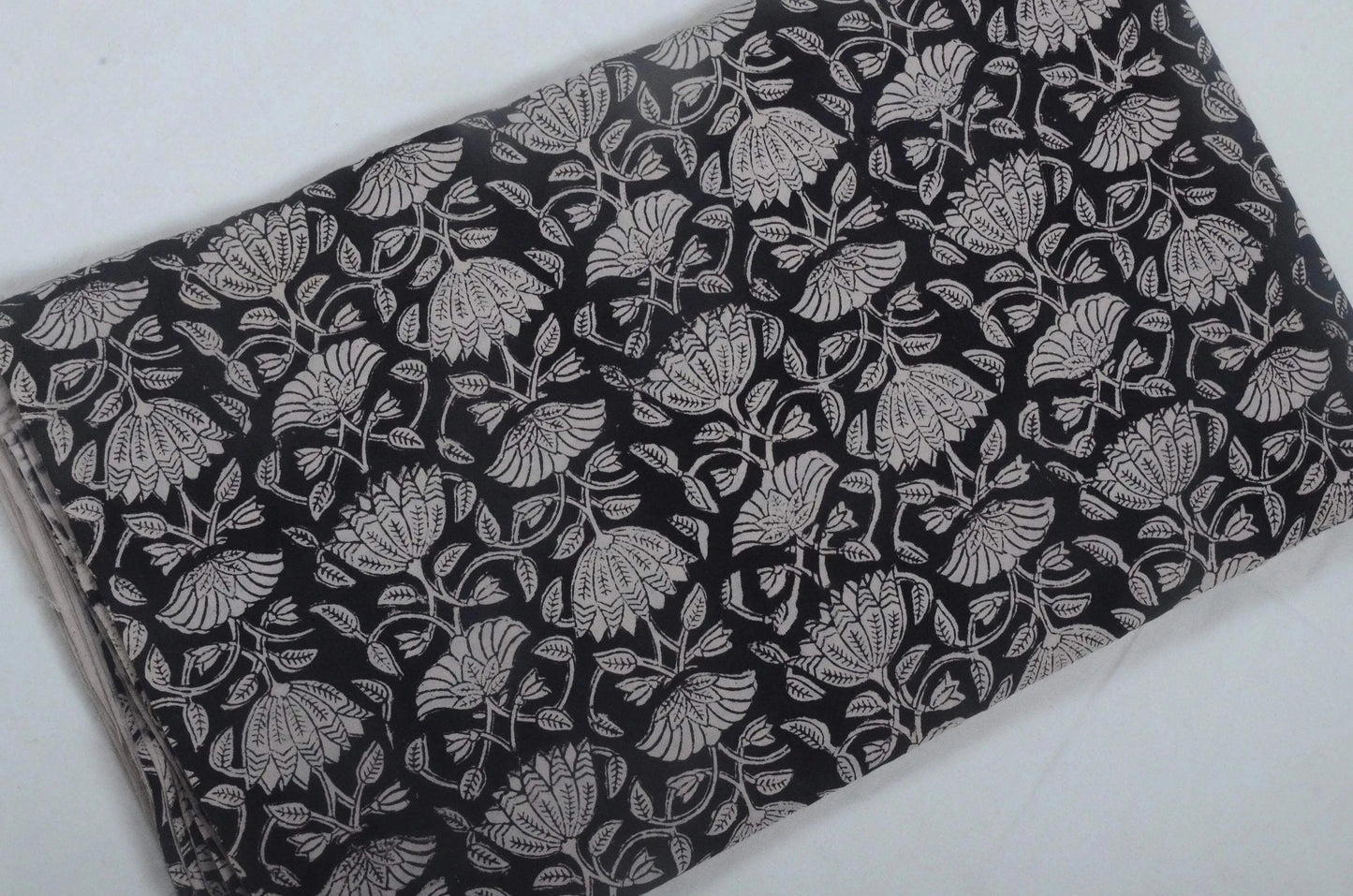 Indian Cotton Block Print Fabric by the Yard -Sewing and Quilting Fabric - Maple Village Lane