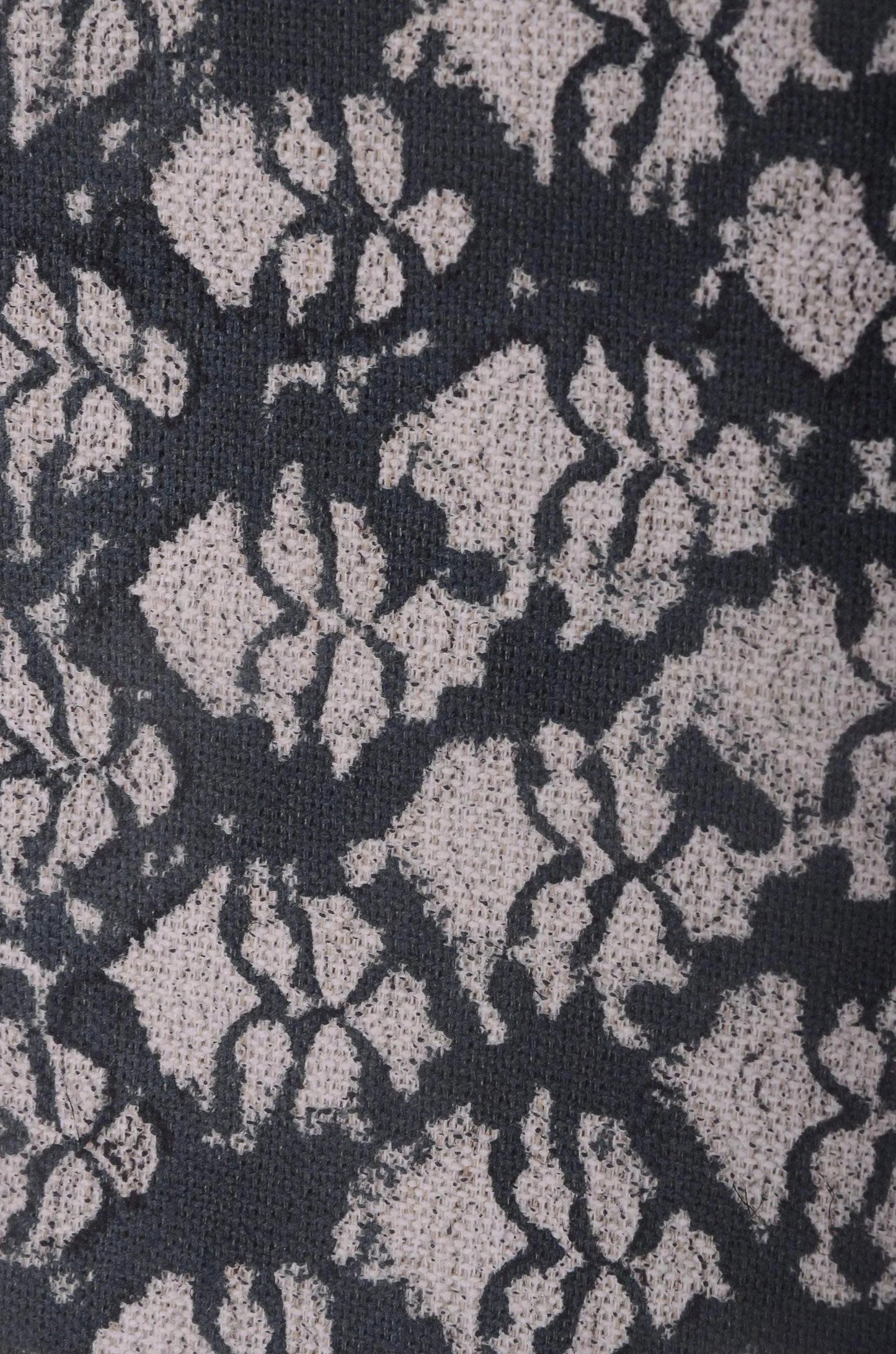 Block Print Handloom Linen Fabric Heavy Linen Fabric - Maple Village Lane