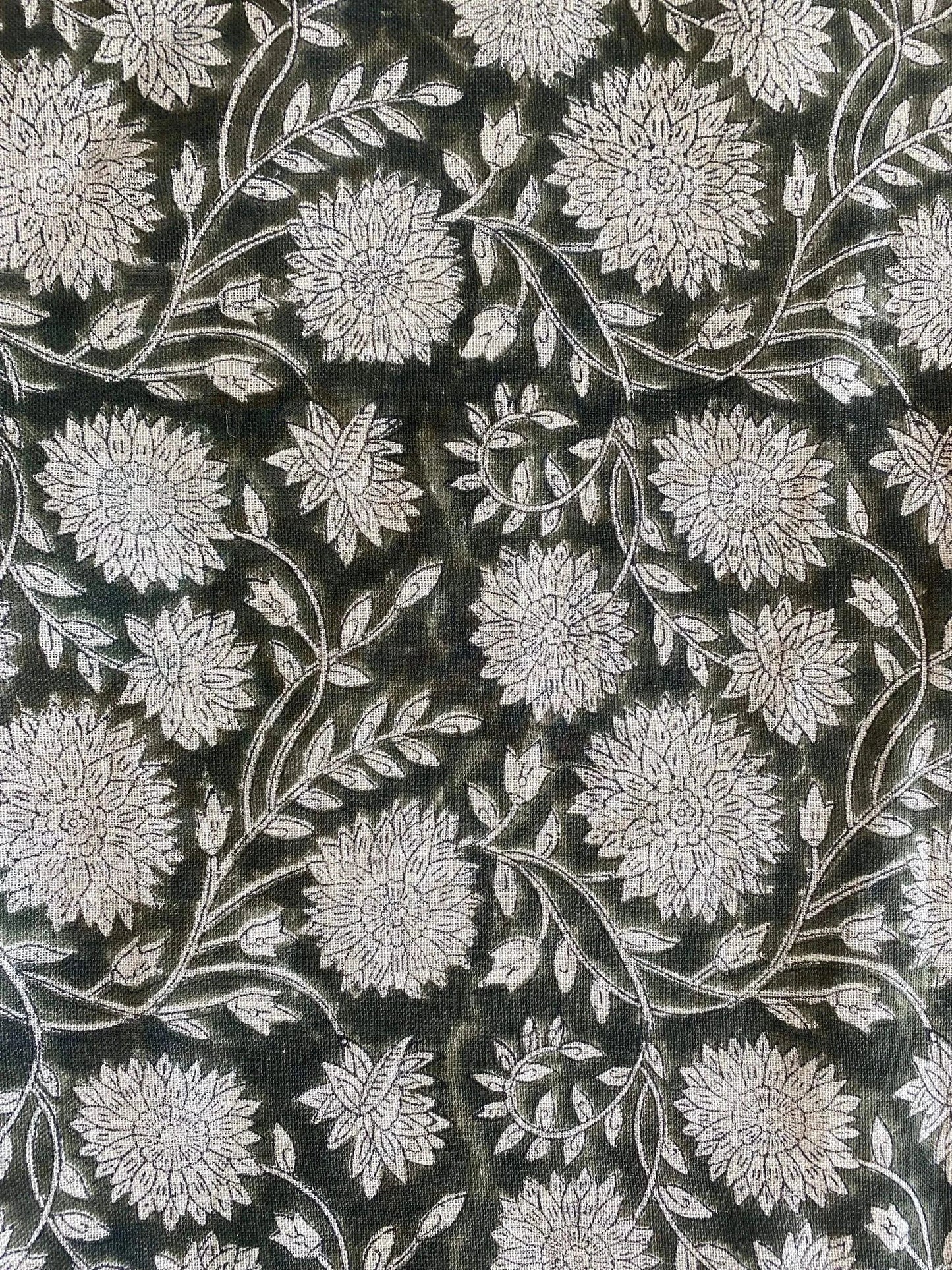 Linen fabric, Fabric by yard, Hand printed fabric, Block Print Fabric, Indian Fabric