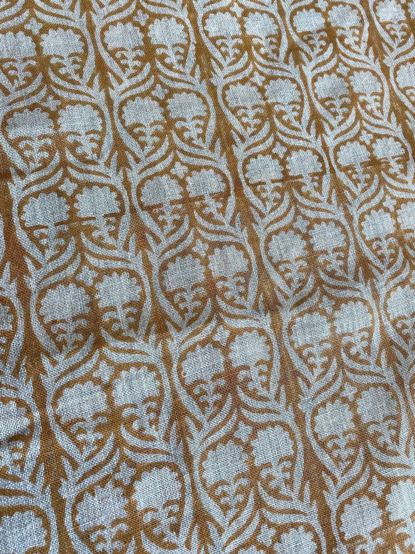 Hema Designer Indian Hand Block Print Linen Fabric - Maple Village Lane