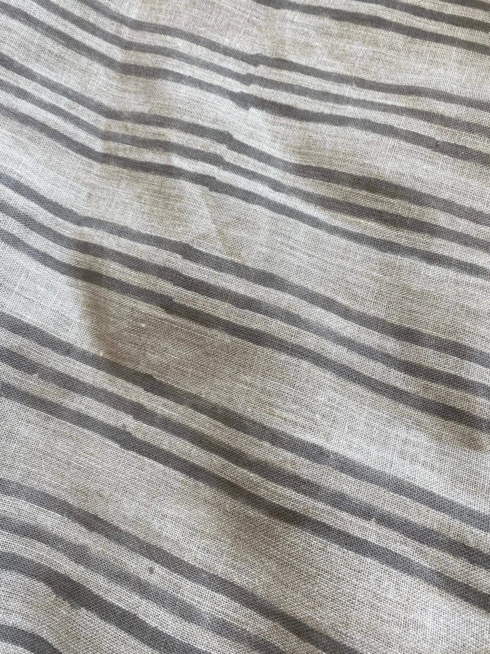 Thelma Hand Block Printed Linen Fabric for Upholstery, Curtains and more - Maple Village Lane