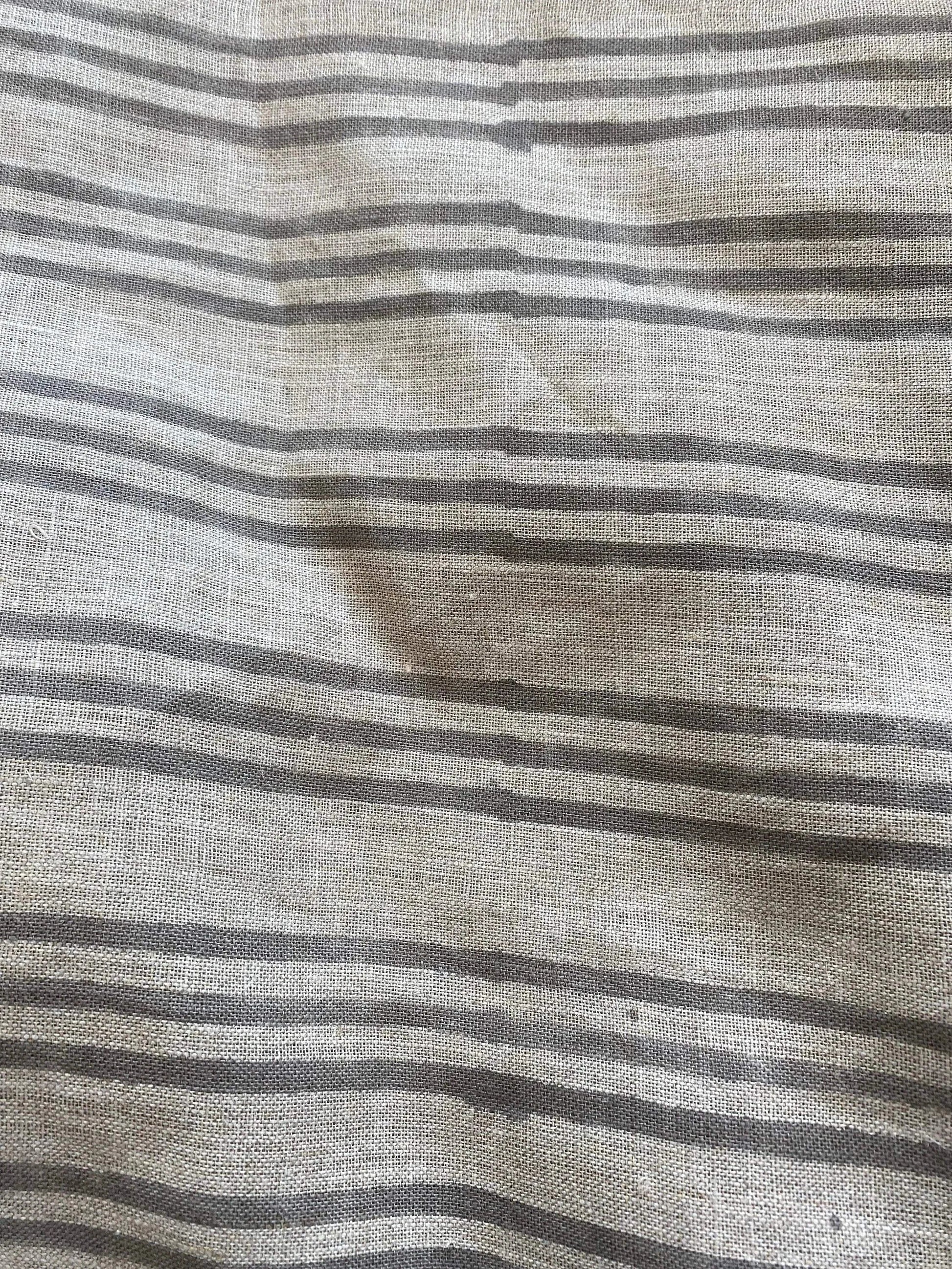 Thelma Hand Block Printed Linen Fabric for Upholstery, Curtains and more - Maple Village Lane