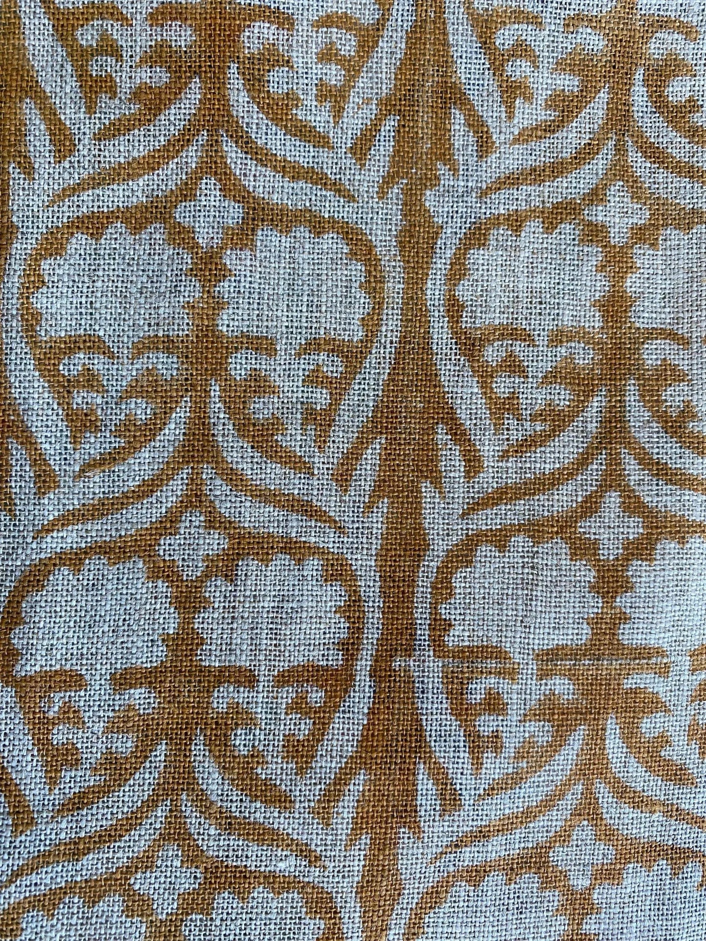 Hema Designer Indian Hand Block Print Linen Fabric - Maple Village Lane