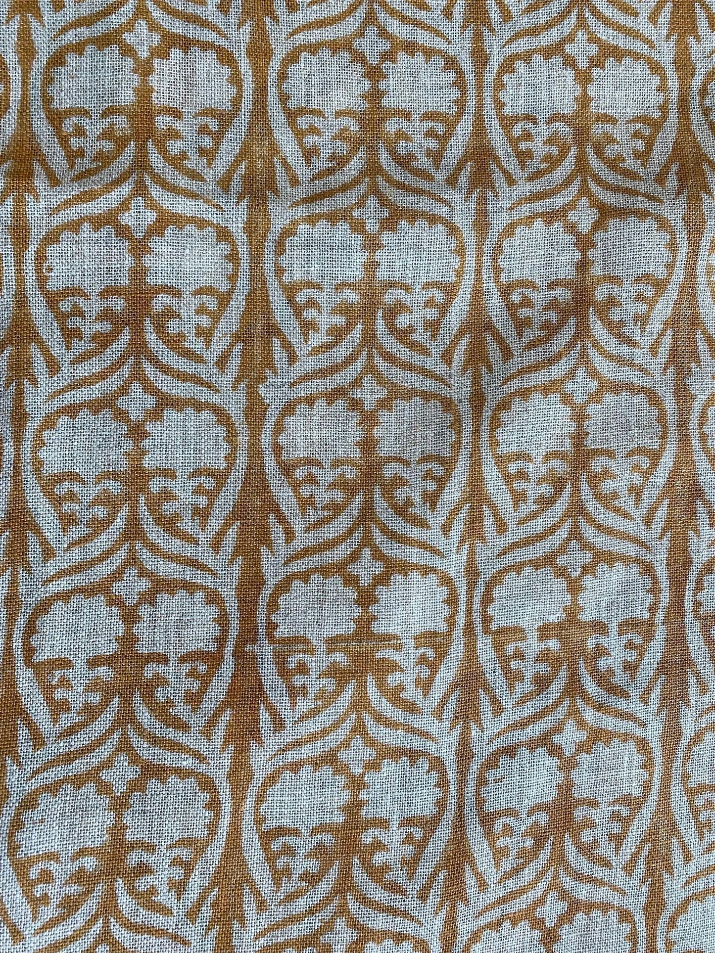 Hema Designer Indian Hand Block Print Linen Fabric - Maple Village Lane
