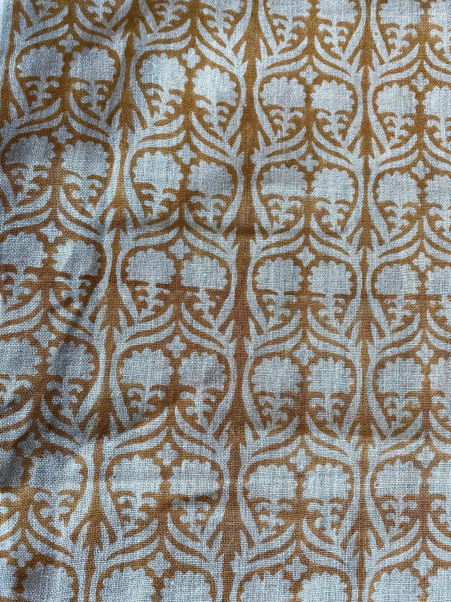 Hema Designer Indian Hand Block Print Linen Fabric - Maple Village Lane