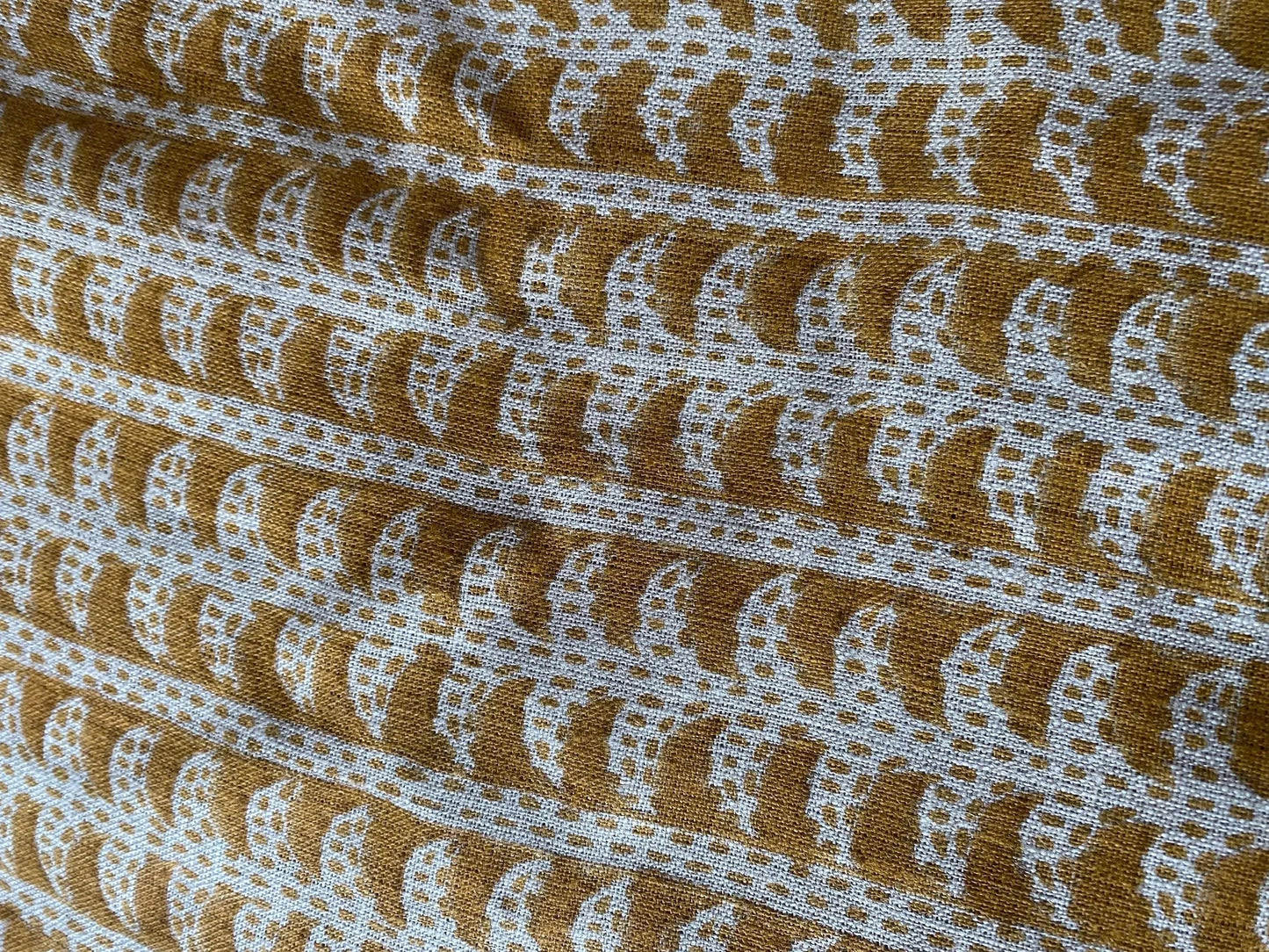 58" inches Indian Hand Block Print Fabric, Indian Linen Fabric, Block Print Fabric, Designer Floral Printing Fabric, Upholstery fabric, - Maple Village Lane