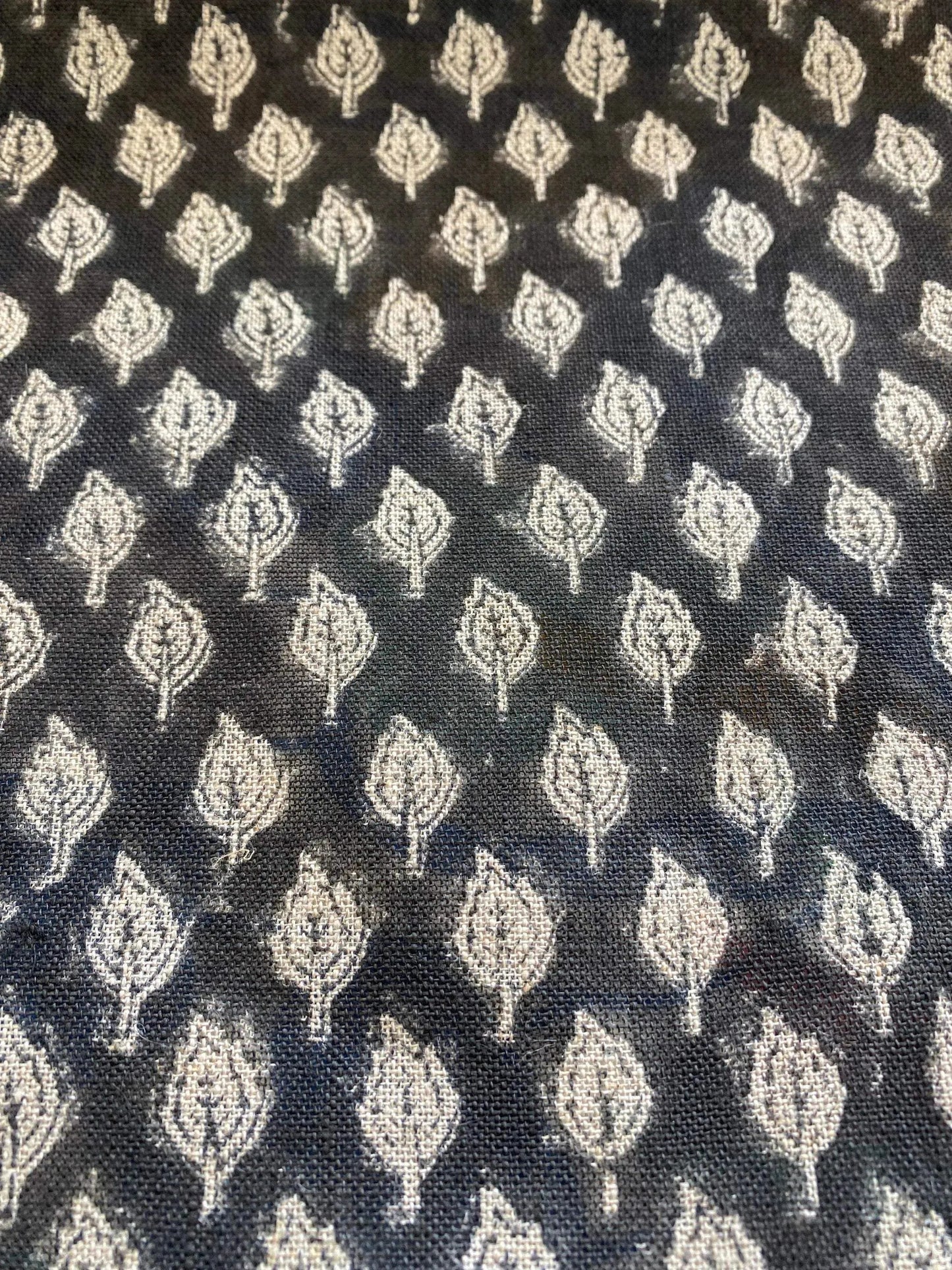 Rolly Block Printed Linen Fabric - Decor, Pillows ,Upholstery, Curtain - Maple Village Lane