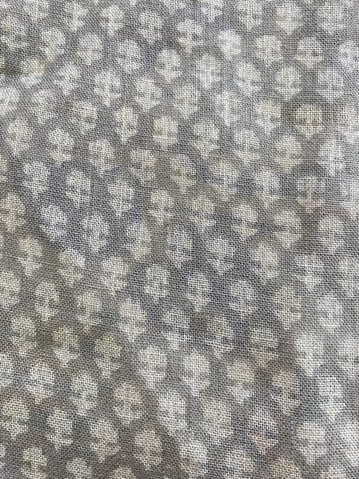 Tulsi Buti No Outline Block Print Linen Fabric - Maple Village Lane