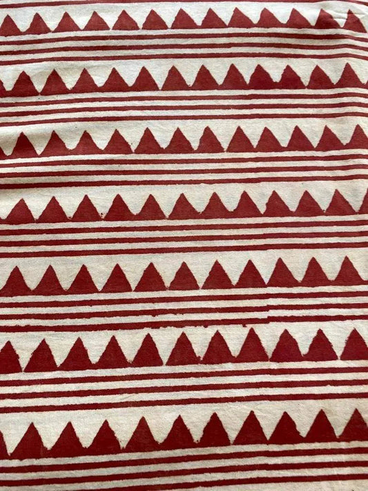 Indian Cotton Block Print Fabric by the Yard -Sewing and Quilting Fabric - Maple Village Lane