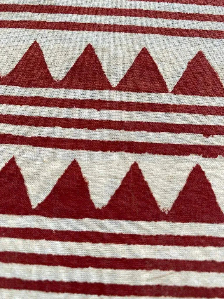 Indian Cotton Block Print Fabric by the Yard -Sewing and Quilting Fabric - Maple Village Lane