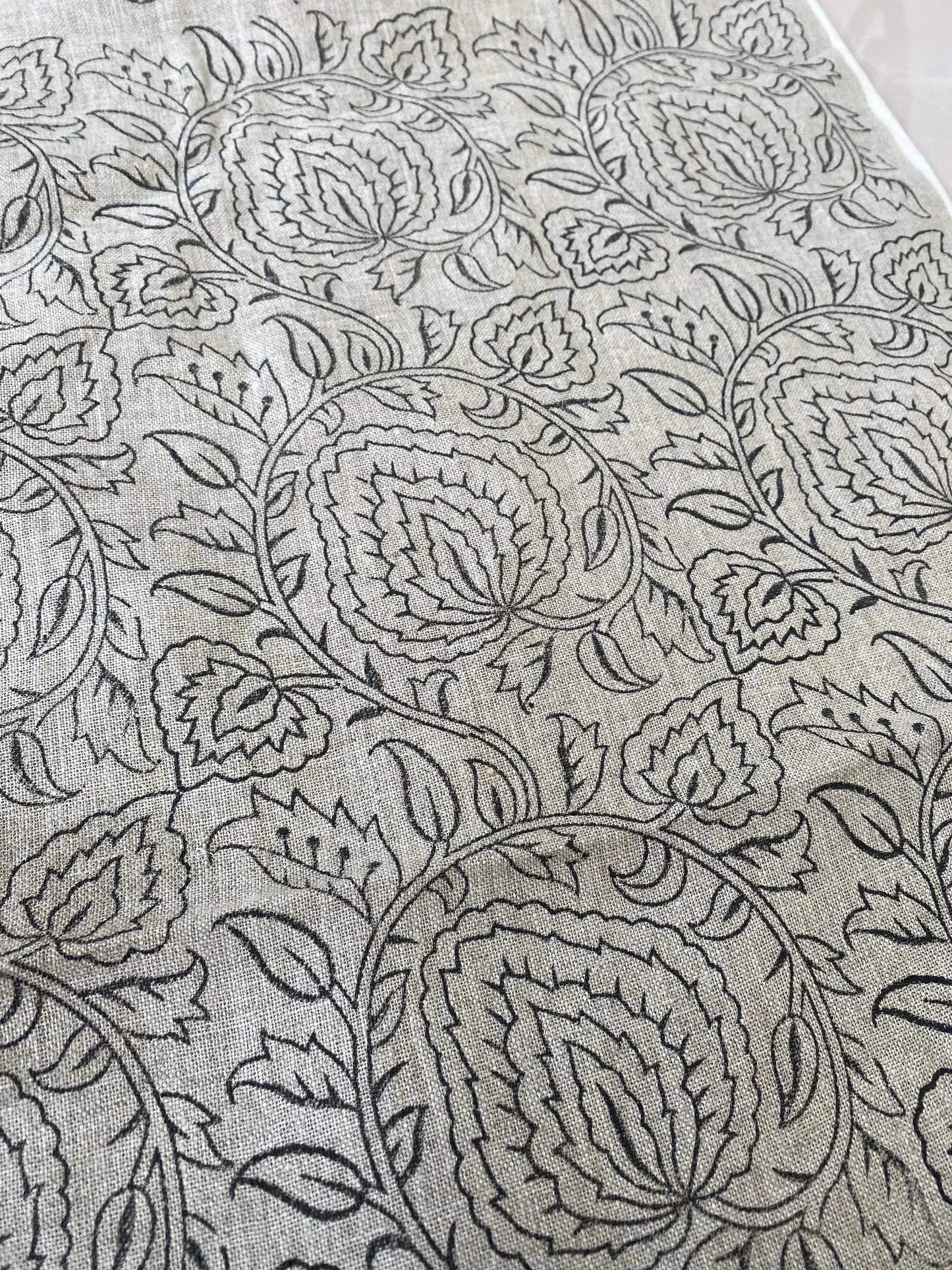 NORA || Indian Hand Block Print Upholstery Fabric - Maple Village Lane