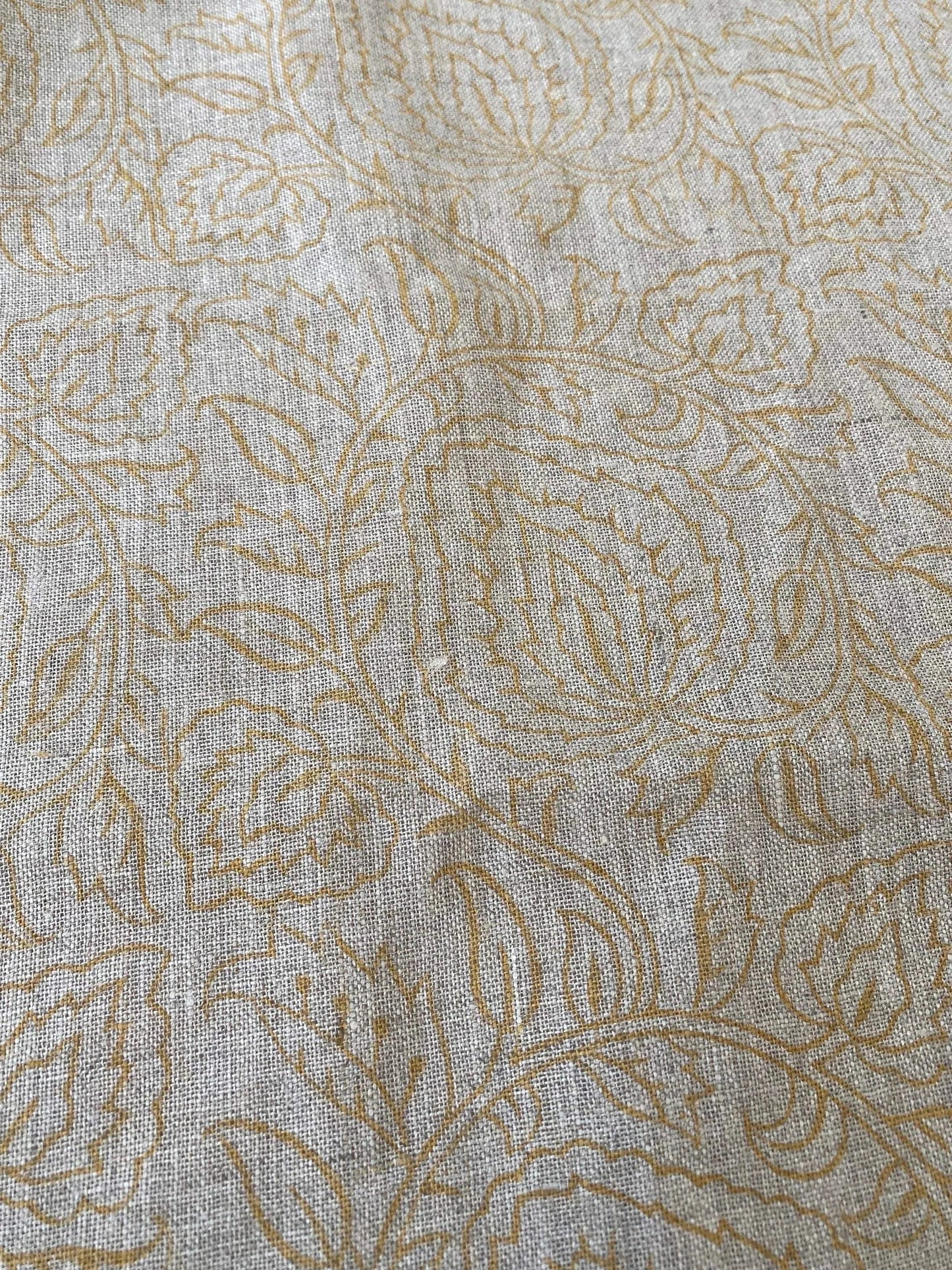 NORA || Indian Hand Block Print Fabric, Indian Linen Fabric, Block Print Fabric, Designer Floral Printing Fabric, Upholstery fabric, Pillow - Maple Village Lane
