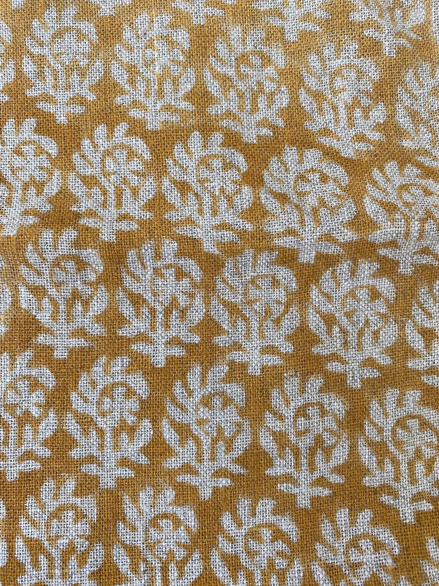 BICHIYA || Indian Hand Block Print Fabric, Indian Linen Fabric, Block Print Fabric, Designer Floral Printing Fabric, Upholstery fabric, - Maple Village Lane