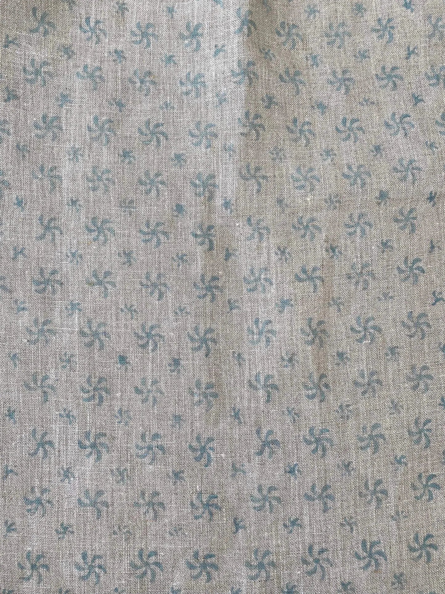 FANTASY || Indian Hand Block Print Linen Fabric For Upholstery - Maple Village Lane