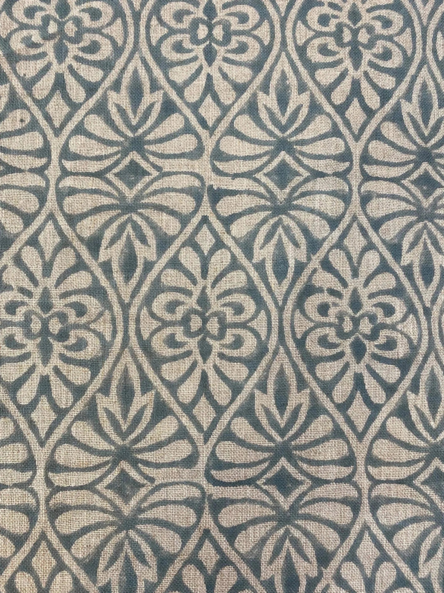 Linen fabric, Fabric by yard, Hand printed fabric, Block Print Fabric, Indian Fabric