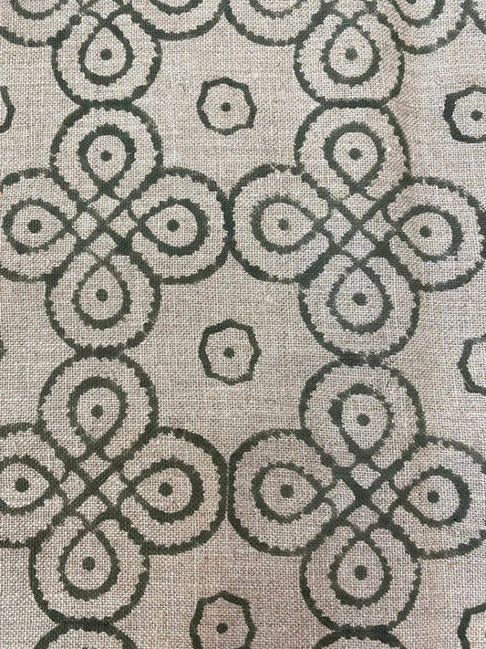 Linen fabric, Fabric by yard, Hand printed fabric, Block Print Fabric, Indian Fabric