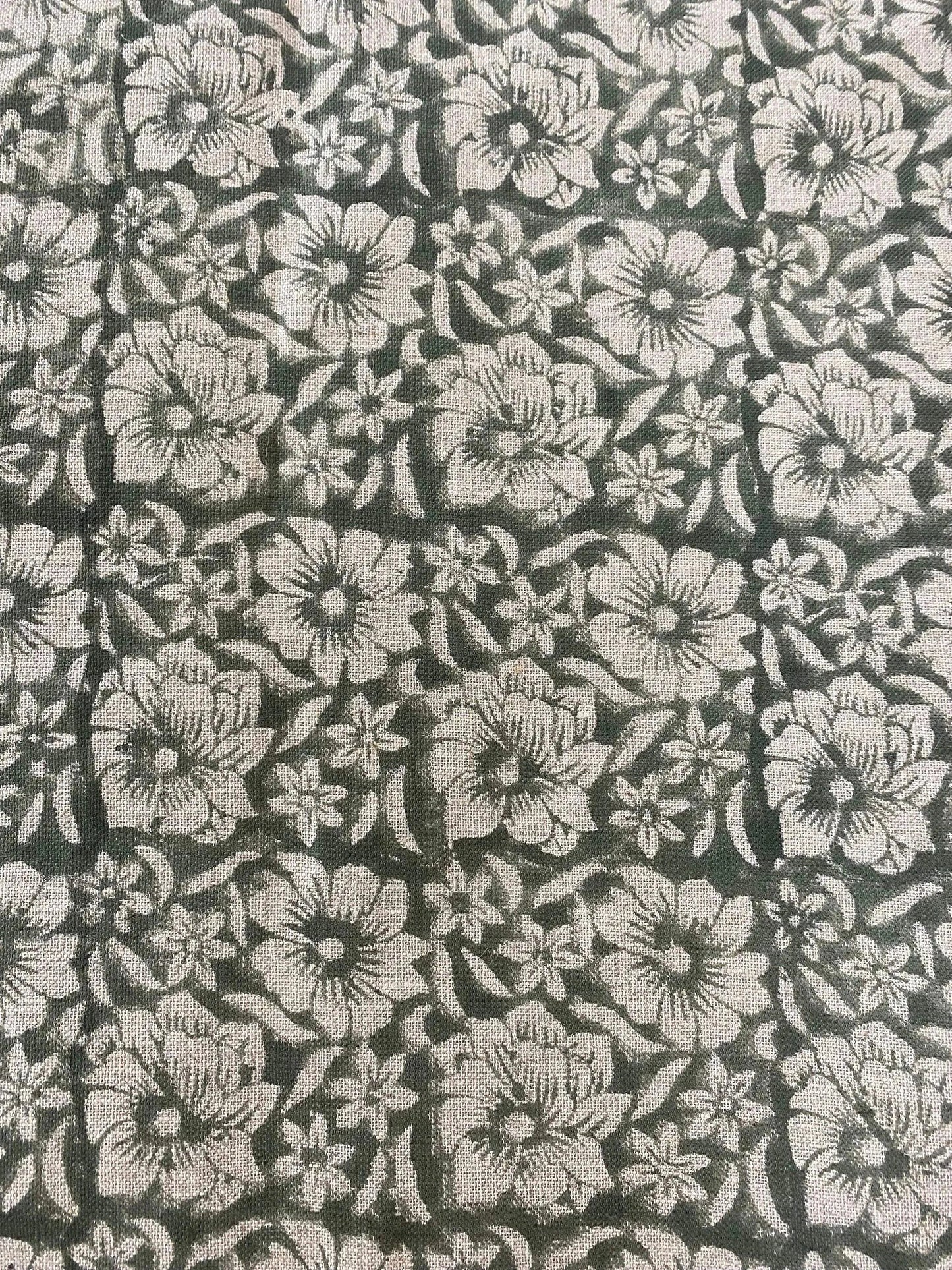 ZAFFRA || Hand Block Print Designer Linen Fabric For Upholstery, Curtains - Maple Village Lane