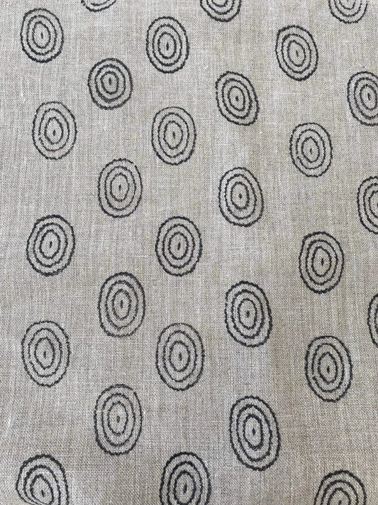 Linen fabric, Fabric by yard, Hand printed fabric, Block Print Fabric, Indian Fabric