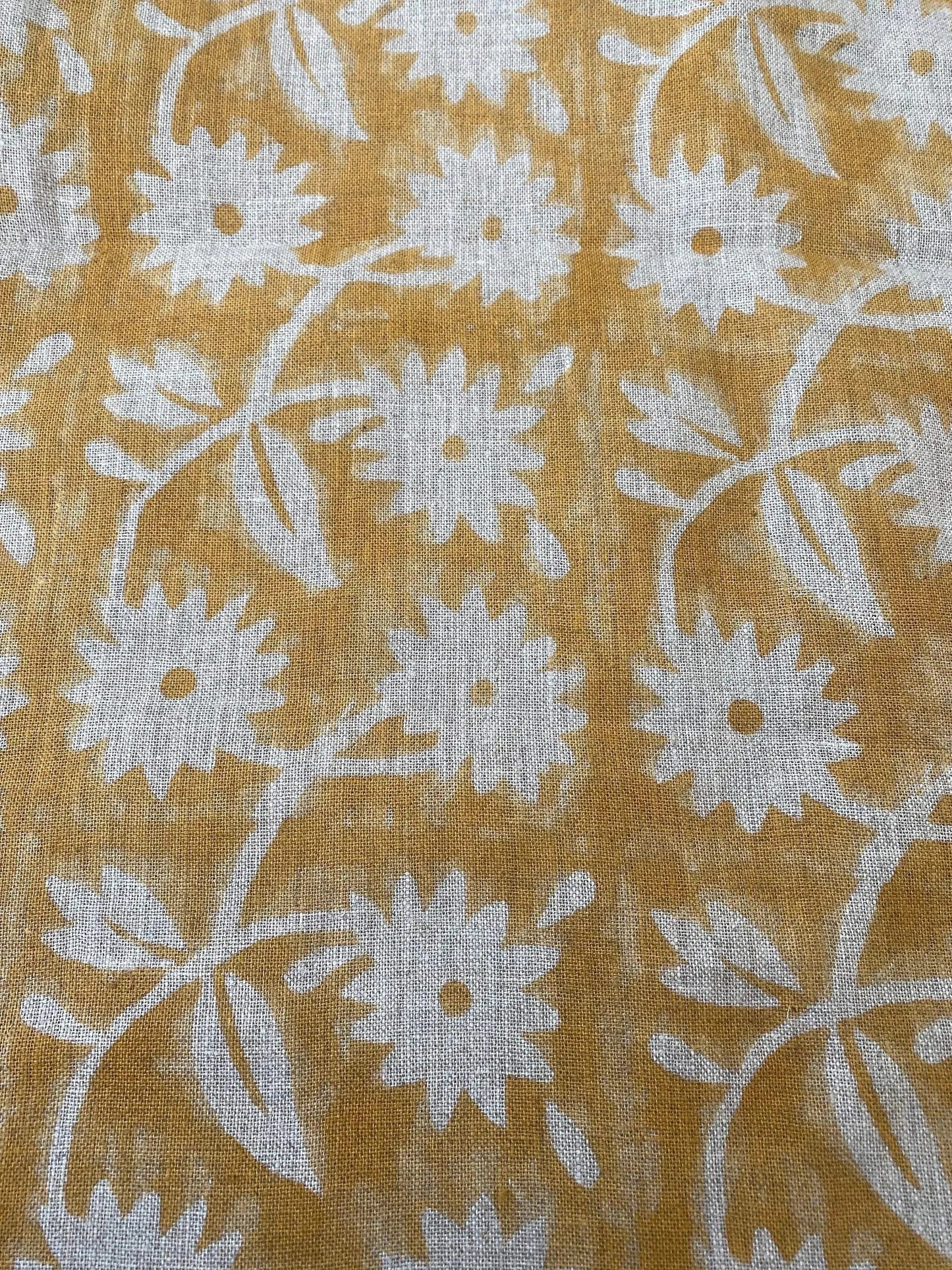 ALOFSH || Indian Hand Block Print Linen Fabric For Interior Design - Maple Village Lane