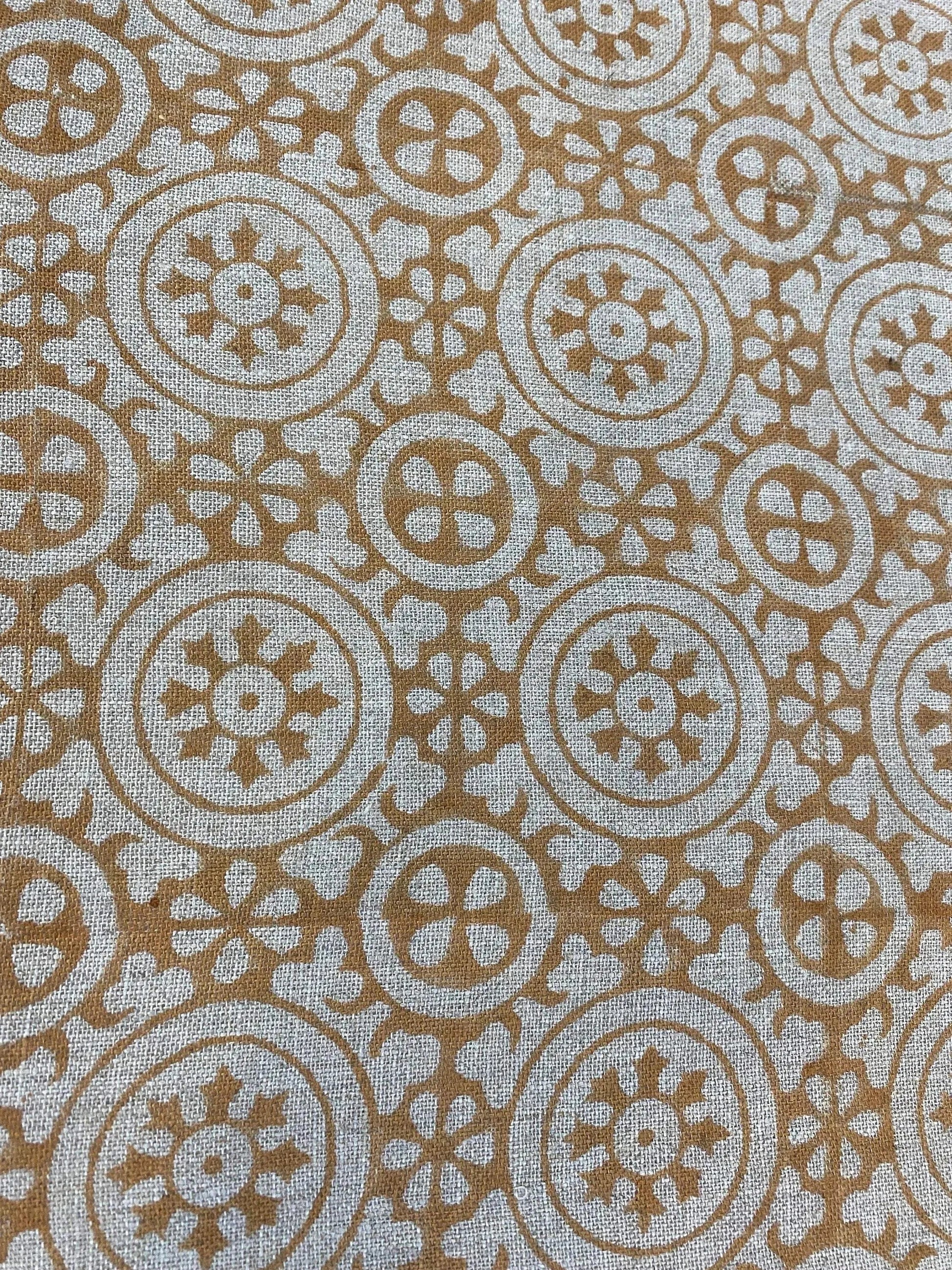 Linen fabric, Fabric by yard, Hand printed fabric, Block Print Fabric, Indian Fabric