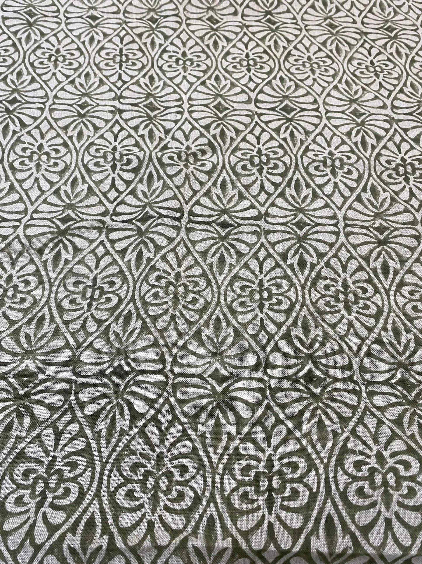 58" inches Indian Hand Block Print Fabric, Indian Linen Fabric, Block Print Fabric, Designer Floral Printing Fabric, Upholstery fabric, - Maple Village Lane