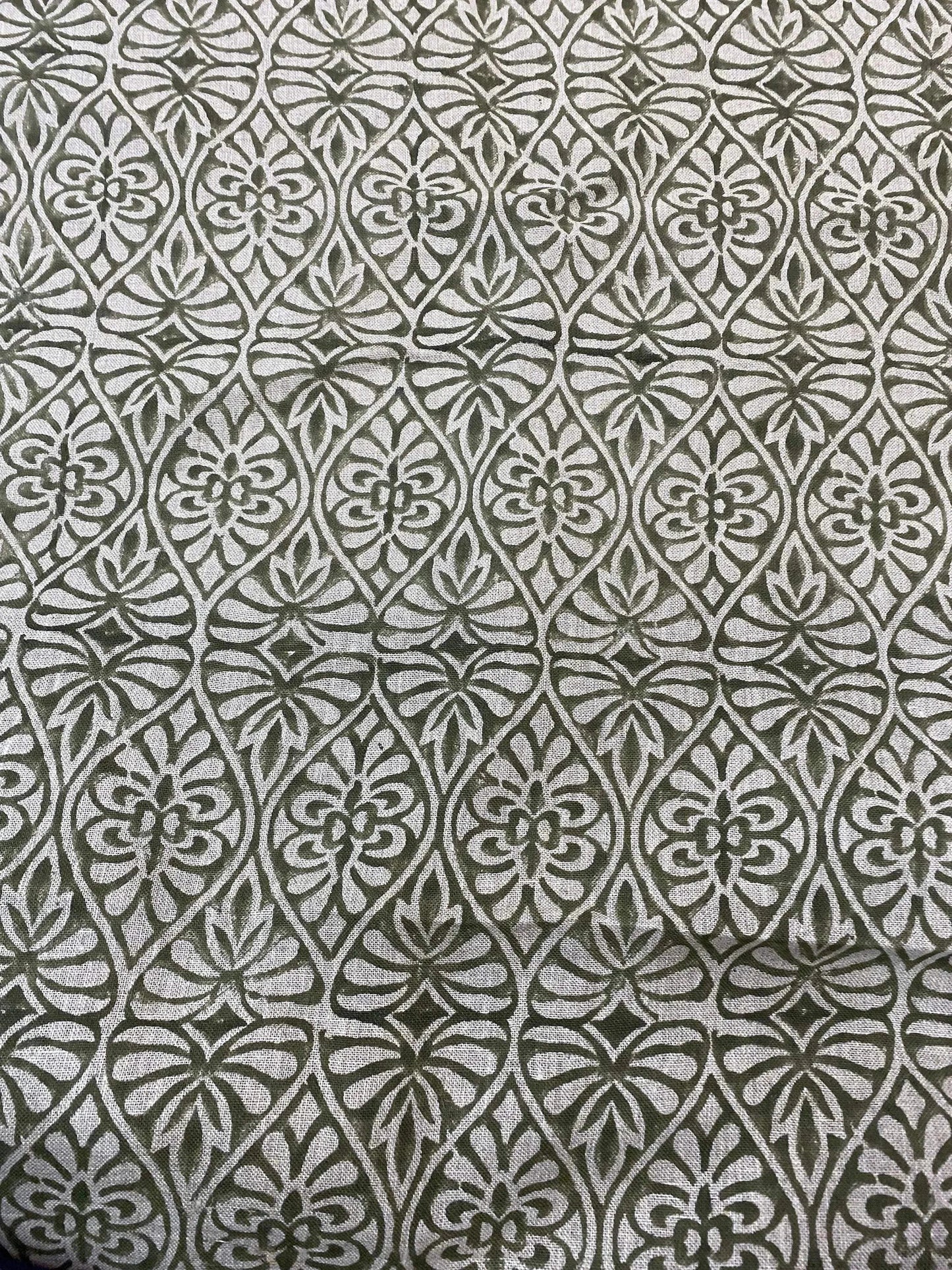 58" inches Indian Hand Block Print Fabric, Indian Linen Fabric, Block Print Fabric, Designer Floral Printing Fabric, Upholstery fabric, - Maple Village Lane